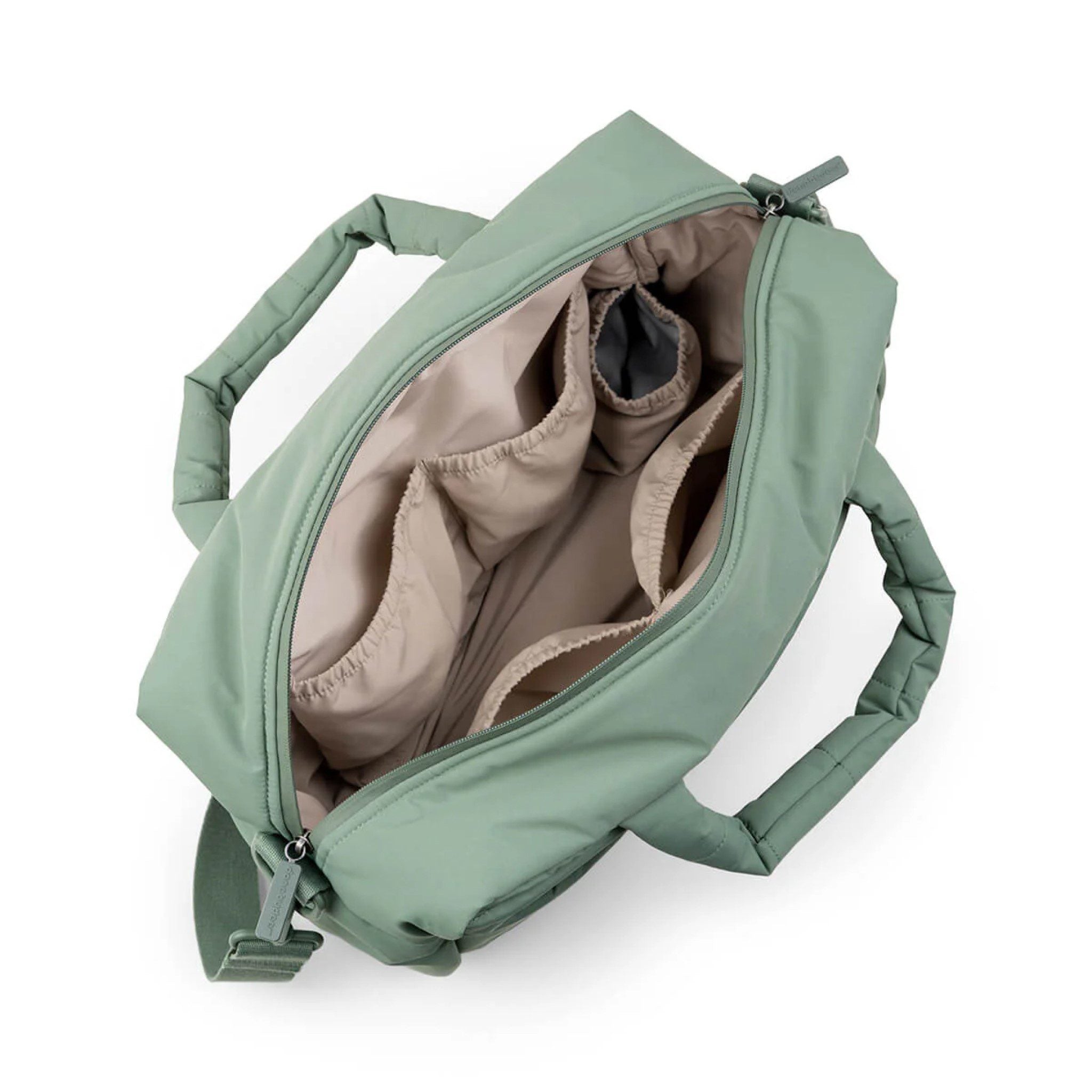 DONE BY DEER Premium Quilted Diaper Bag for Women - Stylish Green Baby Changing Bag - Perfect for Travel, Shopping & Daily Use with Baby