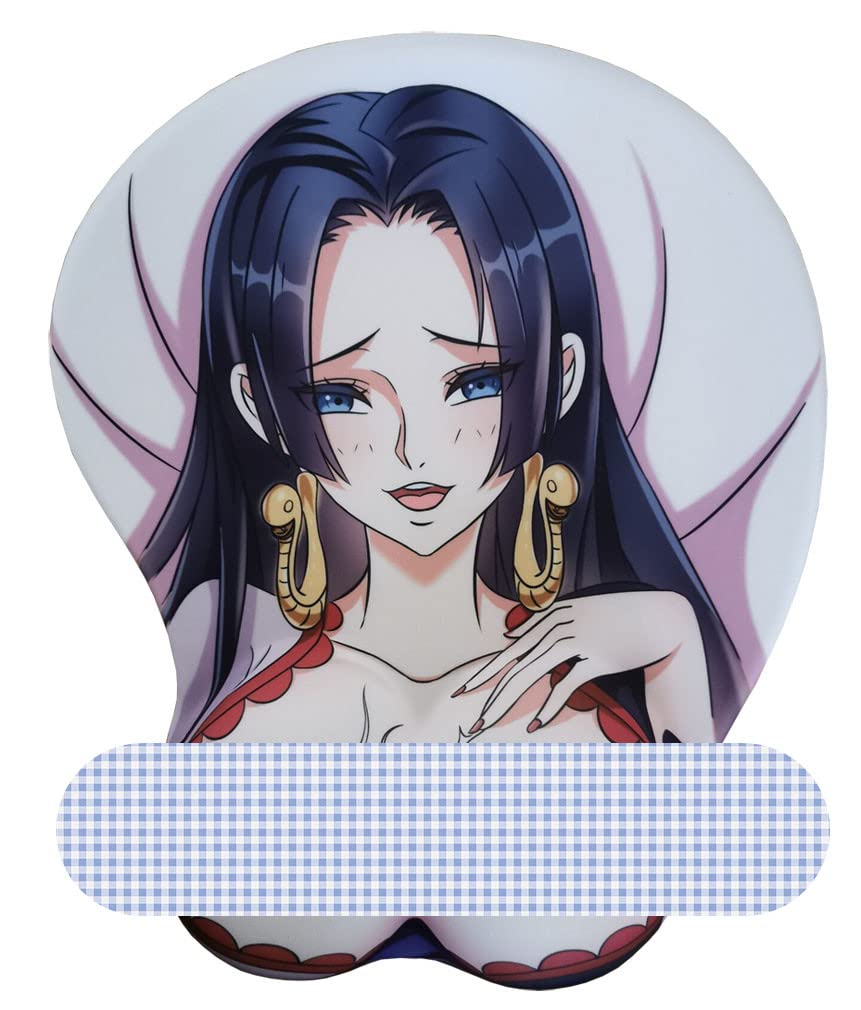 3D Cartoon Anime Mouse Pad with Wrist Rest - Ergonomic Silicone Gaming Mouse Mat (10.2x8.6x1.2 inches) for Office & Computer Work - Cute Character Design for Gamers & Anime Fans - Model CR-0037