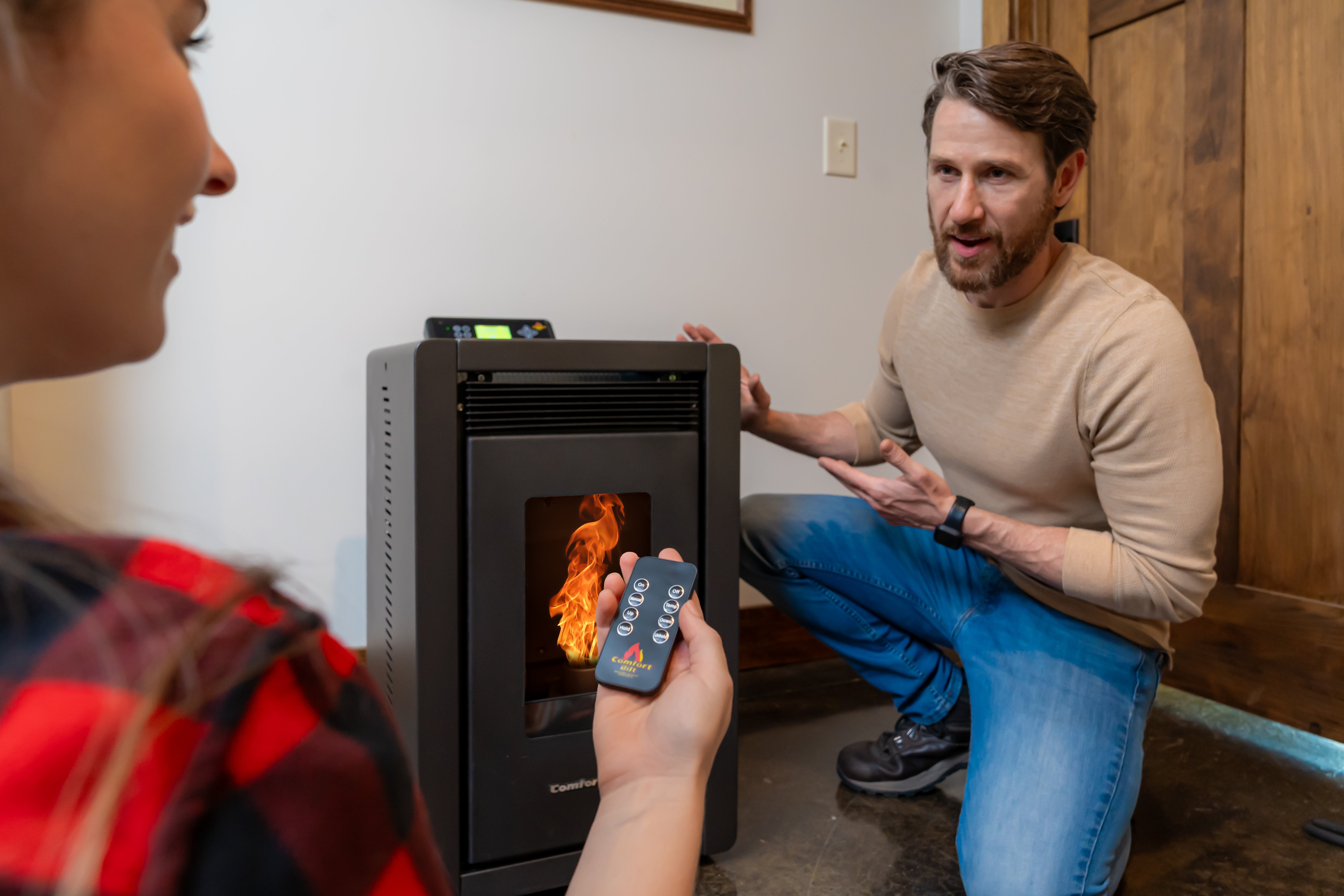 ComfortBilt HP40 Compact Small Pellet Stove - Black | America's Smallest Pellet Stove for Home Heating | Perfect for Tiny Houses, Cabins & Small Spaces