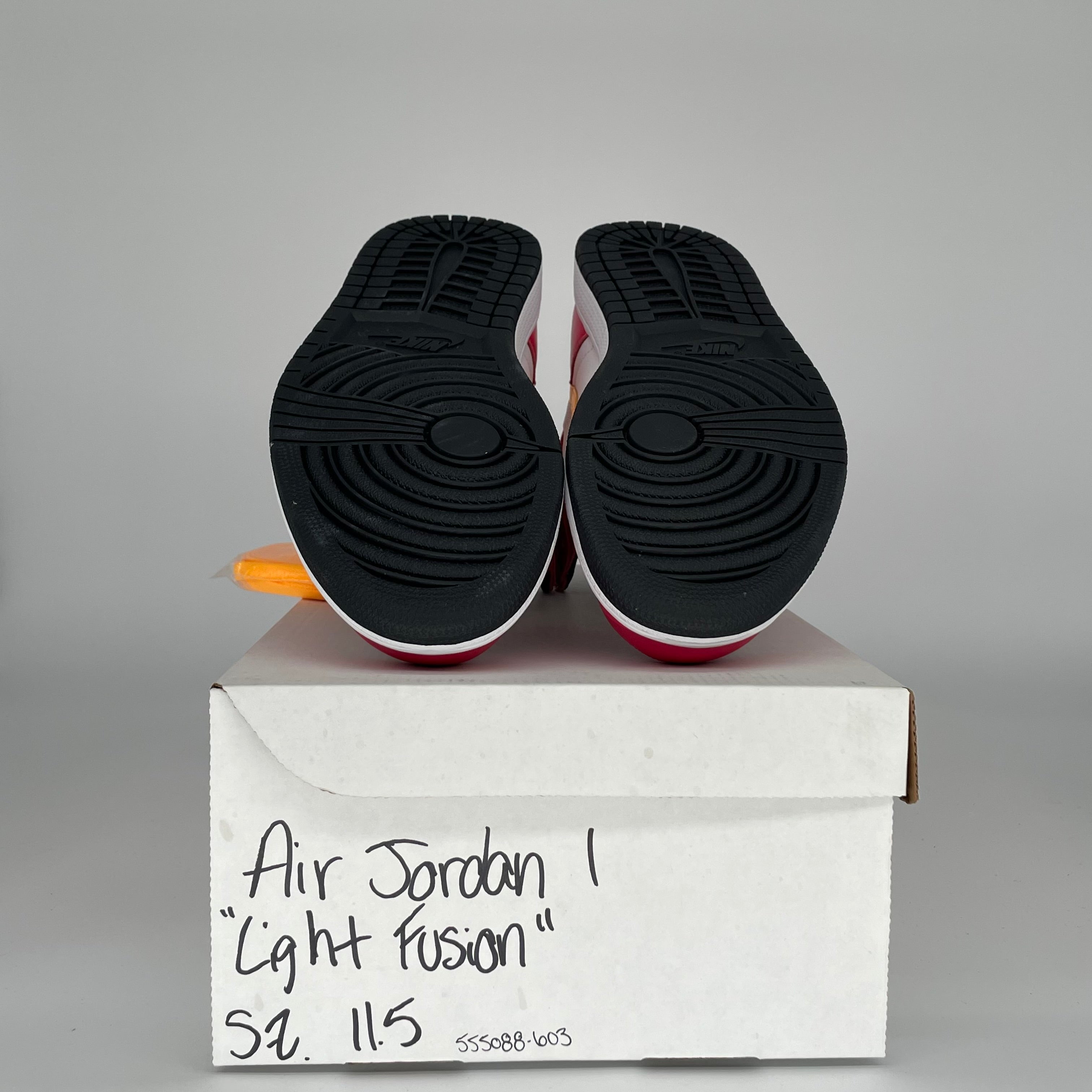 AIR JORDAN 1 Retro High OG Light Fusion Red Men's Basketball Shoes Size 11.5 - Style 555088-603 | Sneakers for Streetwear, Sports & Casual Outfits