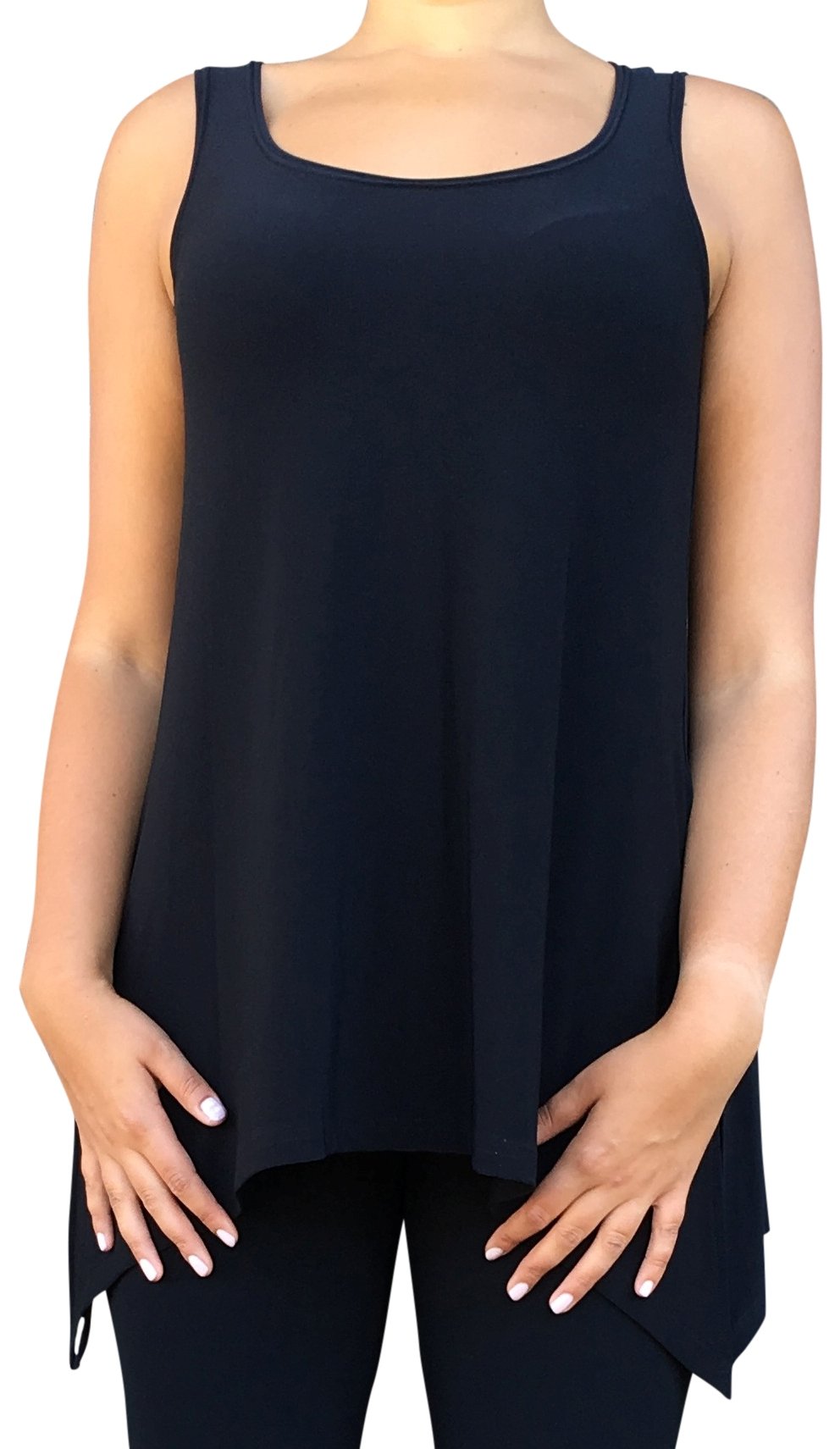 Sympli Women's Sleeveless Mimic Top Style 2172 - Breathable Summer Blouse for Casual Wear, Office & Date Nights