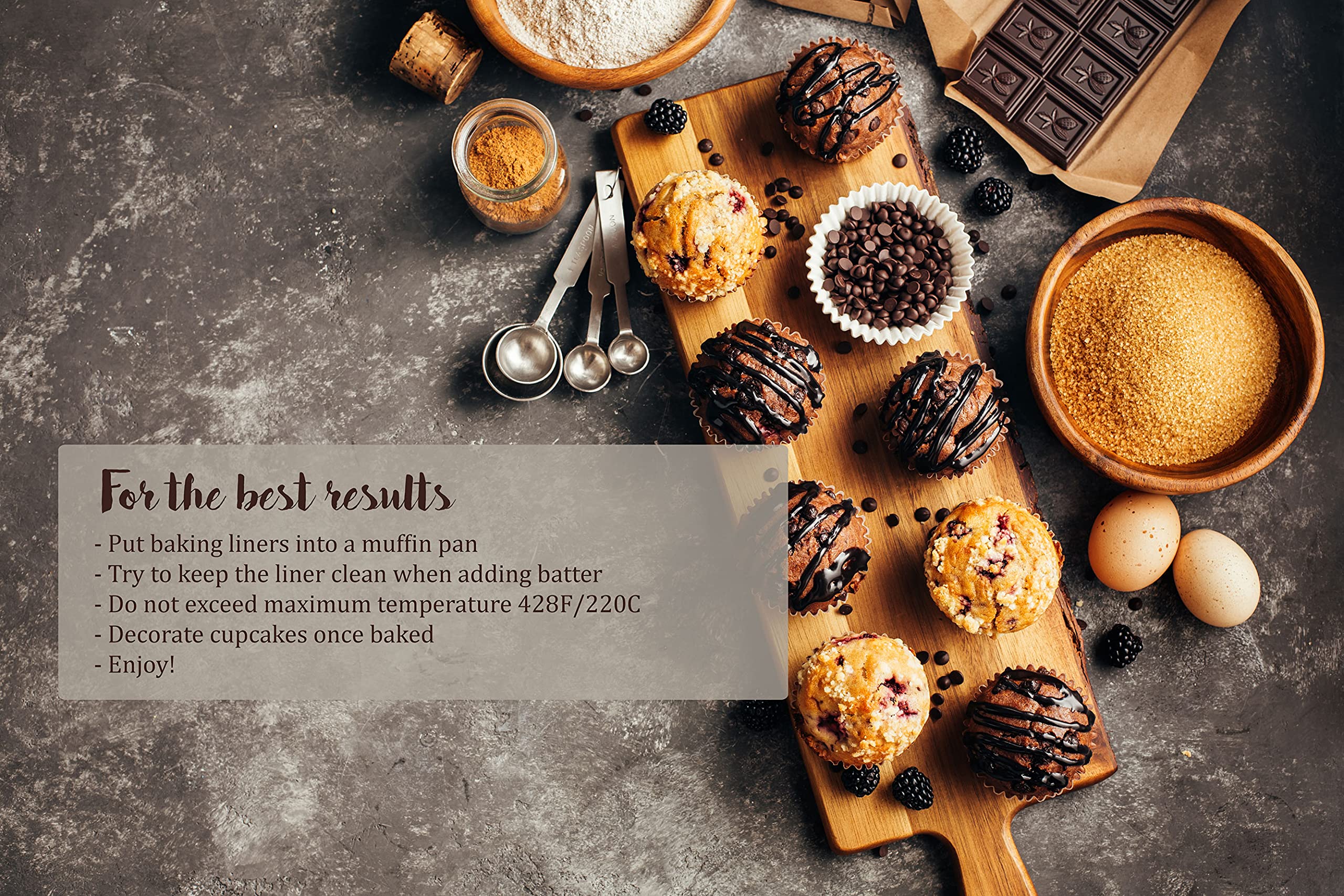 Premium Brown Gold Leaf Tulip Baking Cups - Medium Size, 1000 Pack | Greaseproof Cupcake & Muffin Liners for Baking, Party Decorations, and Elegant Dessert Presentations