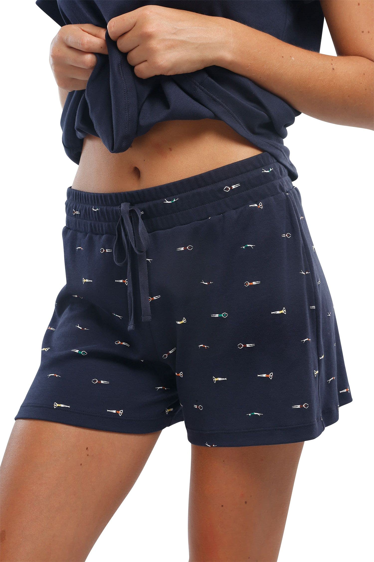Ultra-Soft Pima Cotton Women's Pajama Set - Short Sleeve T-Shirt & Shorts | Comfortable Sleepwear for Lounge & Nighttime Relaxation