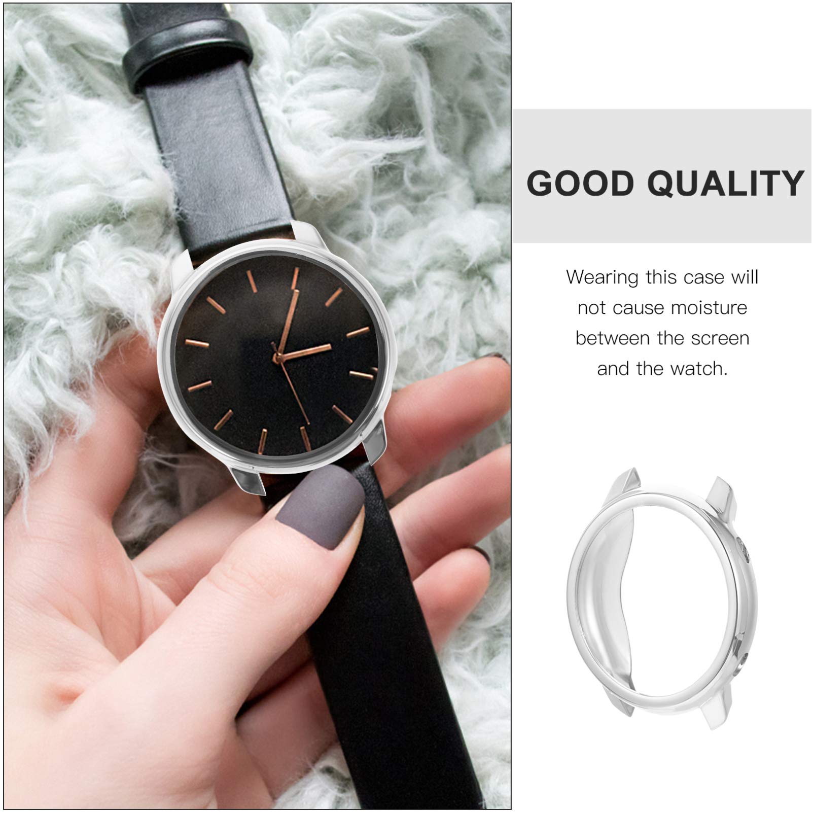 1PC Shockproof TPU Watch Case Cover Protector - Anti-Scratch Smart Watch Shell Accessory for Apple Watch/Samsung Galaxy Watch (Perfect for Sports, Work & Daily Use)