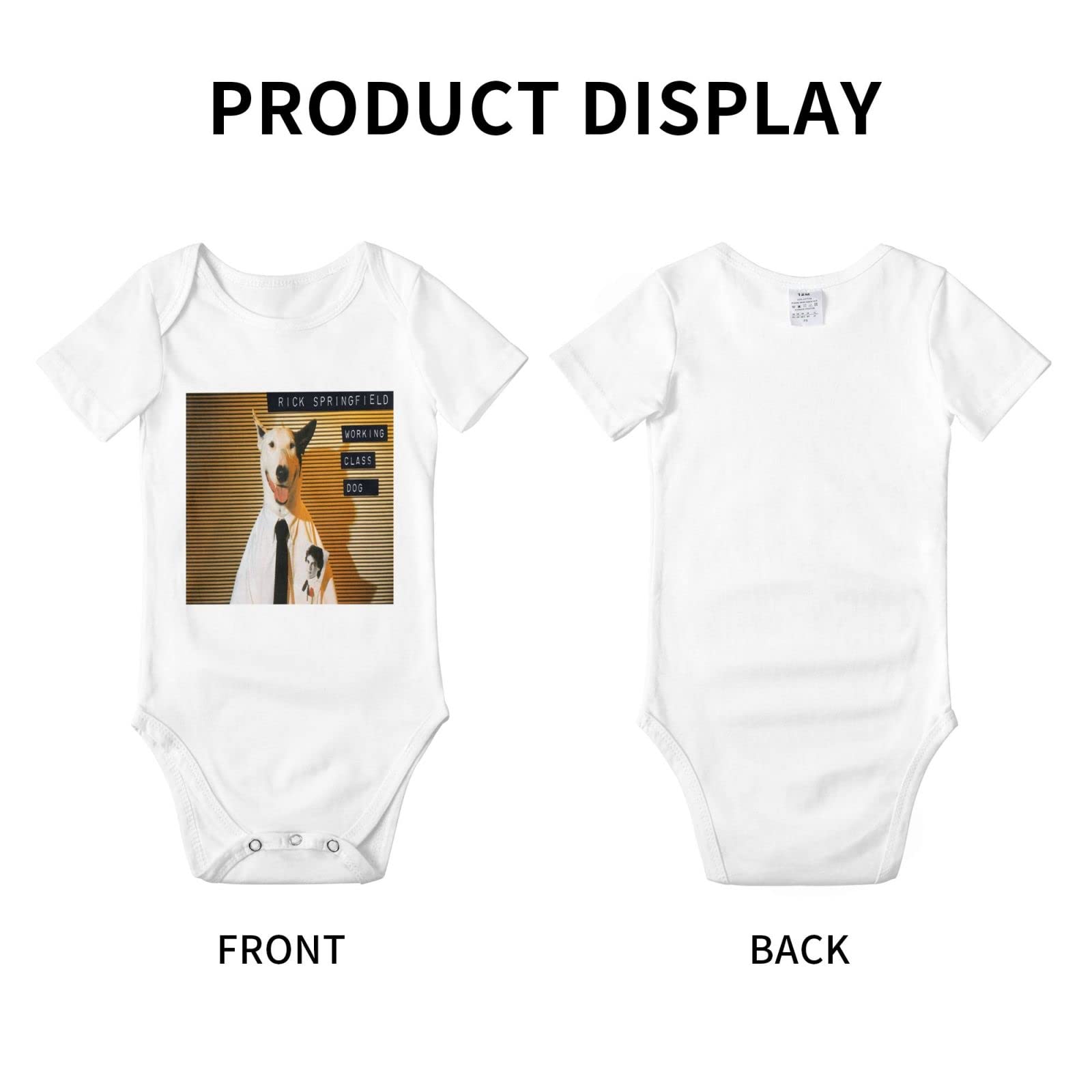 American Rick Music Springfield Baby Onesie - Newborn Romper, Unisex Short Sleeve Bodysuit with 3D Printing | Soft Cotton Jumpsuit for 0-3 Months Baby Boys & Girls | Perfect for Playdates, Photo Shoots & Everyday Comfort