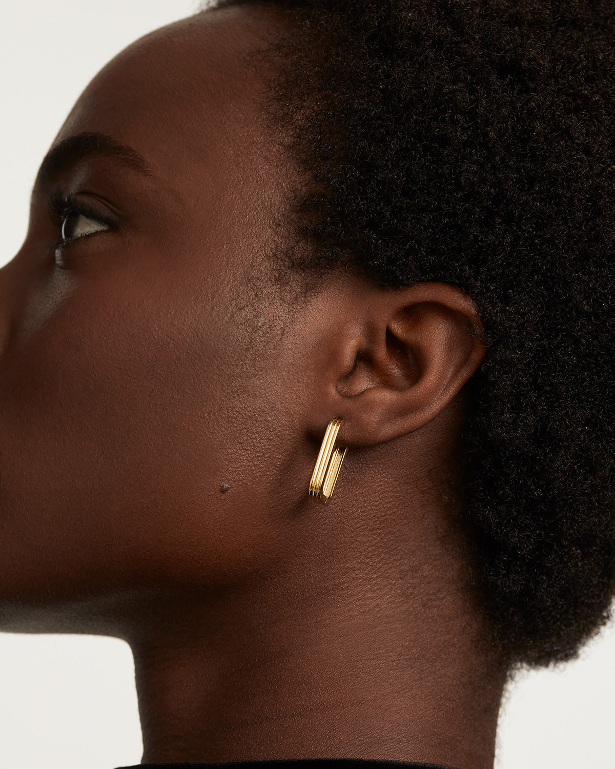 GRID 3 Super Nova Gold Earrings for Women - 14K Gold Plated Hoop Earrings - Trendy Statement Jewelry for Party, Wedding & Everyday Wear
