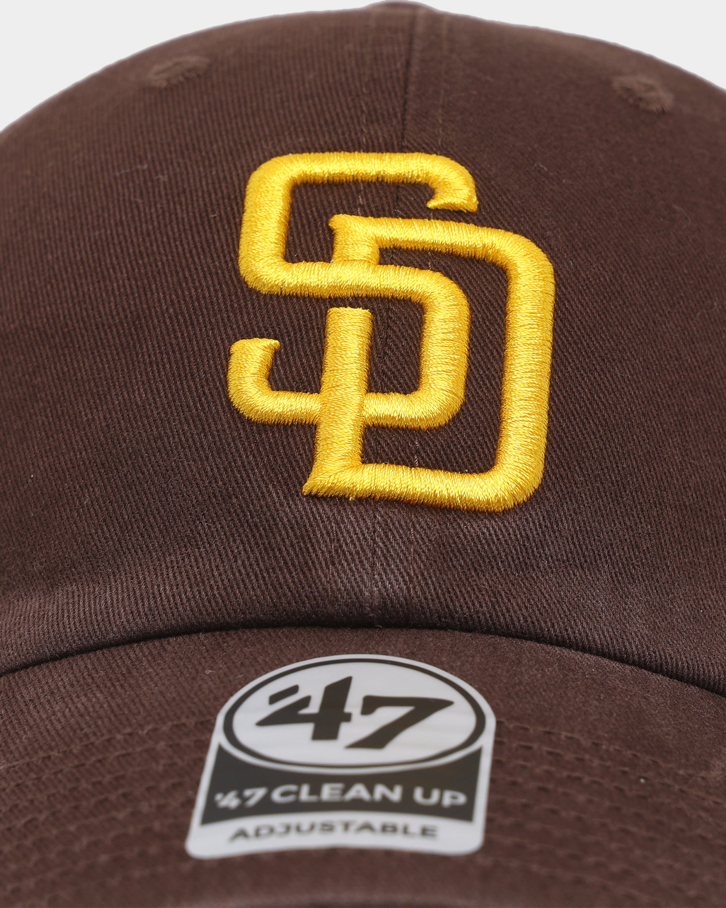47 Brand San Diego Padres Clean Up Adjustable Strapback Hat - Brown Baseball Cap for Men & Women - Perfect for Games, Outdoor Activities & Casual Wear