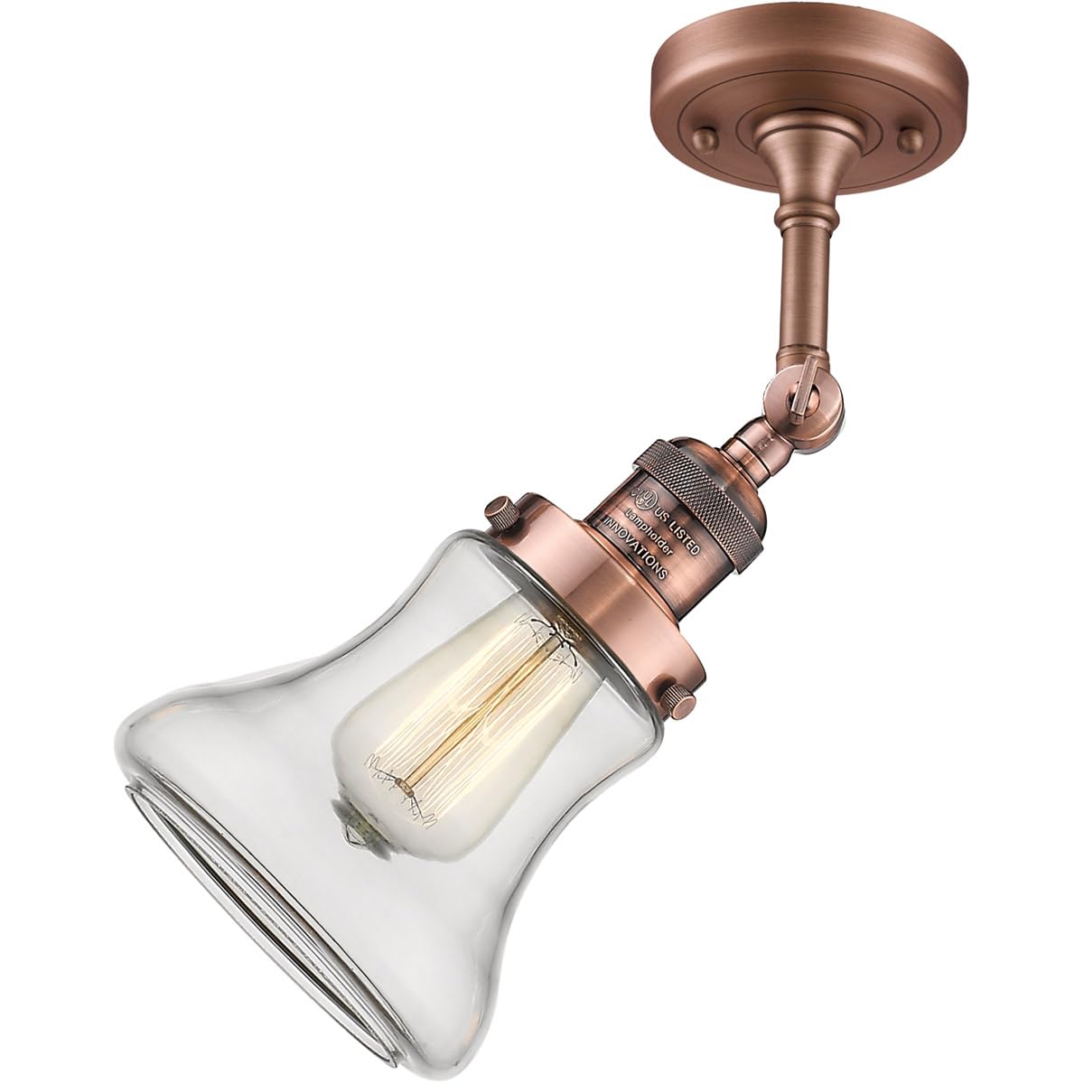 Innovations INNO203-AC-G192-LED Modern Copper LED Wall Sconce Light Fixture - Energy Efficient Indoor/Outdoor Lighting for Bedroom, Hallway, Porch & Patio