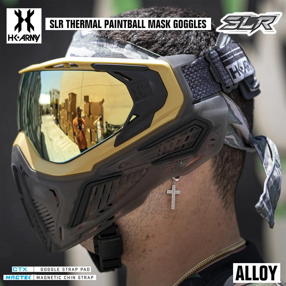 HK Army SLR Paintball & Airsoft Mask - Thermal Anti-Fog HD Pure Lens System for Clear Vision - Perfect for Outdoor Games, Tactical Training & Extreme Sports