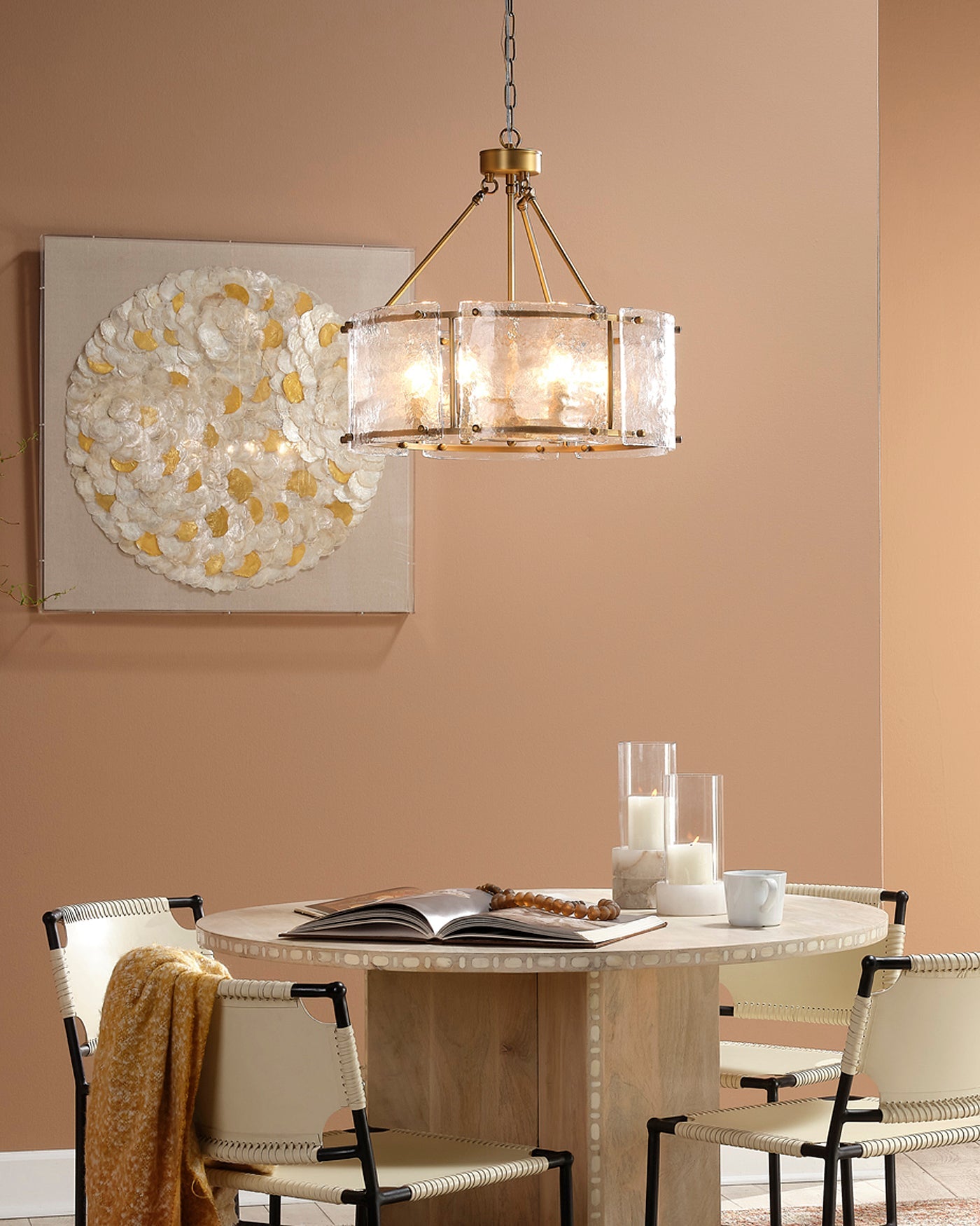 Glenn Round Chandelier - Modern Crystal Ceiling Light Fixture for Dining Room, Living Room & Bedroom | Elegant Lighting Decor for Home & Office