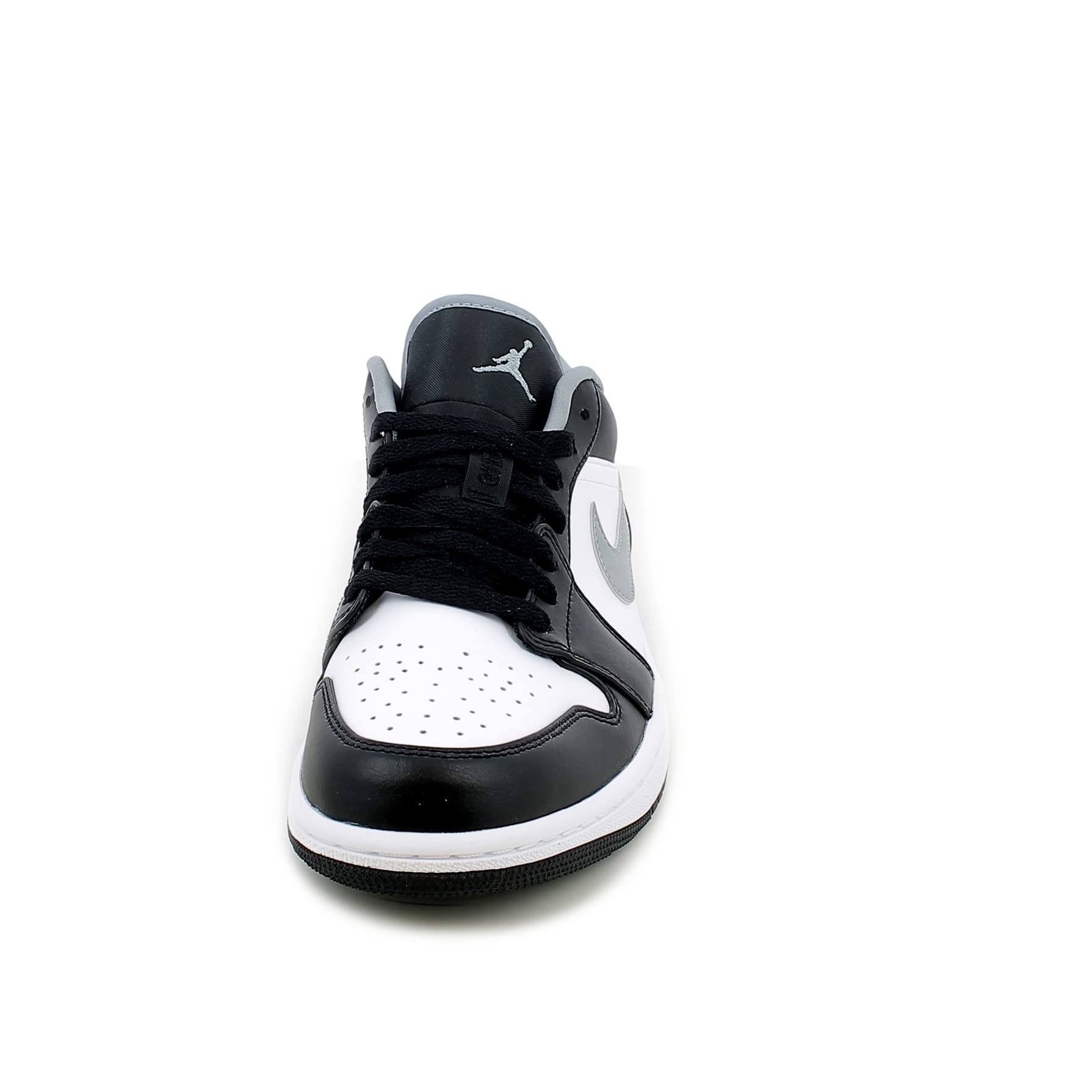 Men's Air Jordan 1 Low Sneakers - Black/Particle Grey (553558-040) - Size 9.5 | Basketball Shoes for Men, Casual Streetwear & Gym Training