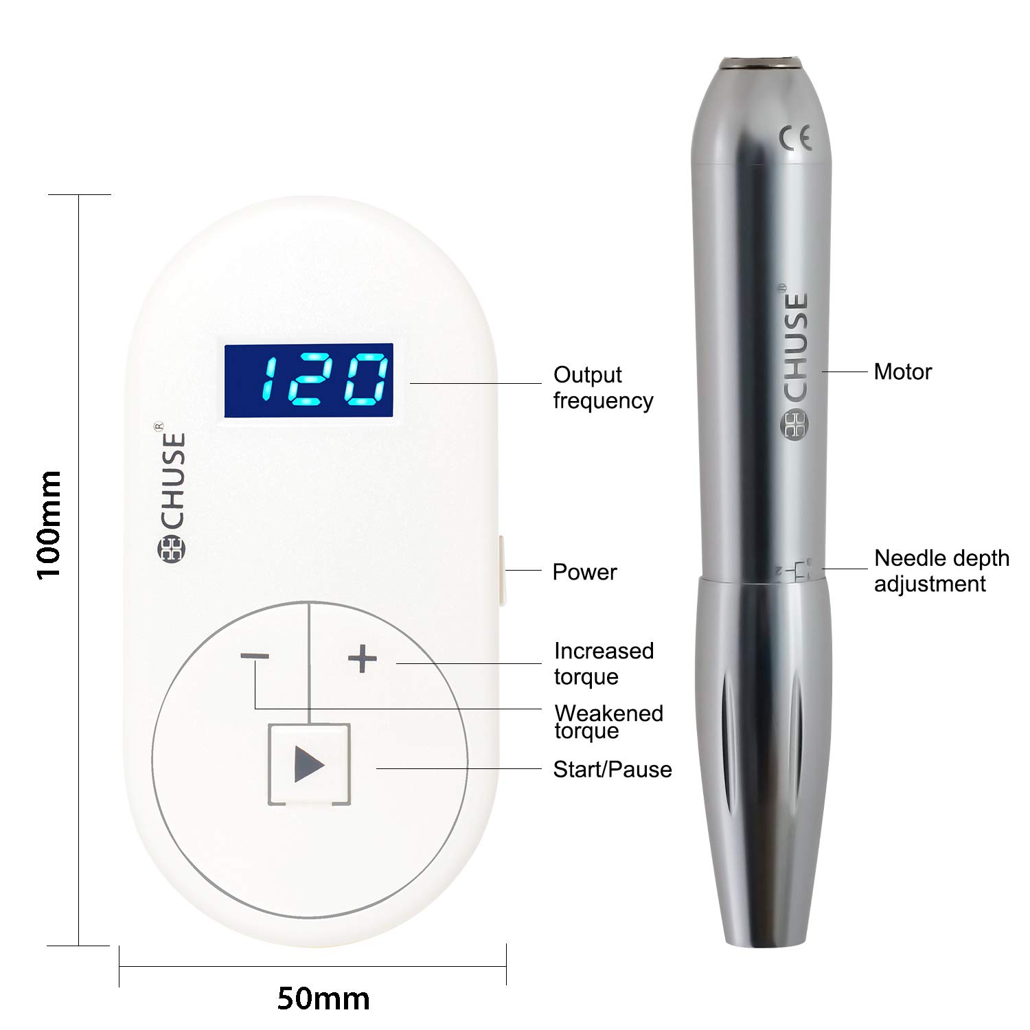 Professional CHUSE C5 Classic Microblading Machine Kit - Permanent Makeup Tattoo Pen for Eyebrows & Eyeliner - Perfect for Salon, Spa & Home Use