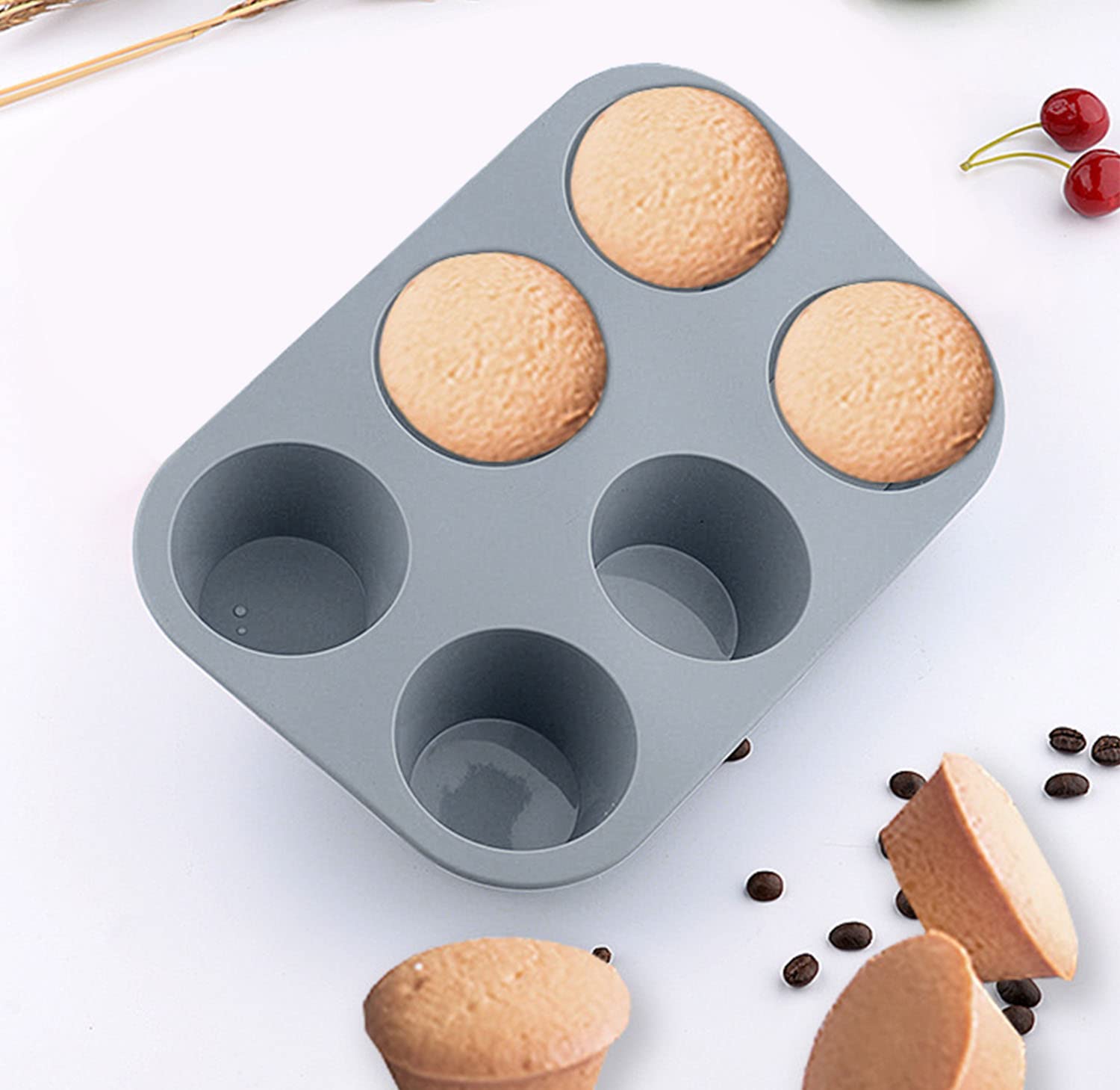7-in-1 Non-Toxic Silicone Baking Set - BPA Free Round & Square Cake Pans, Loaf Pan, Muffin Tray for Oven - Perfect for Bread, Pizza, Cheesecake, Cupcakes & Desserts - Ideal for Home Baking, Parties & Holiday Cooking