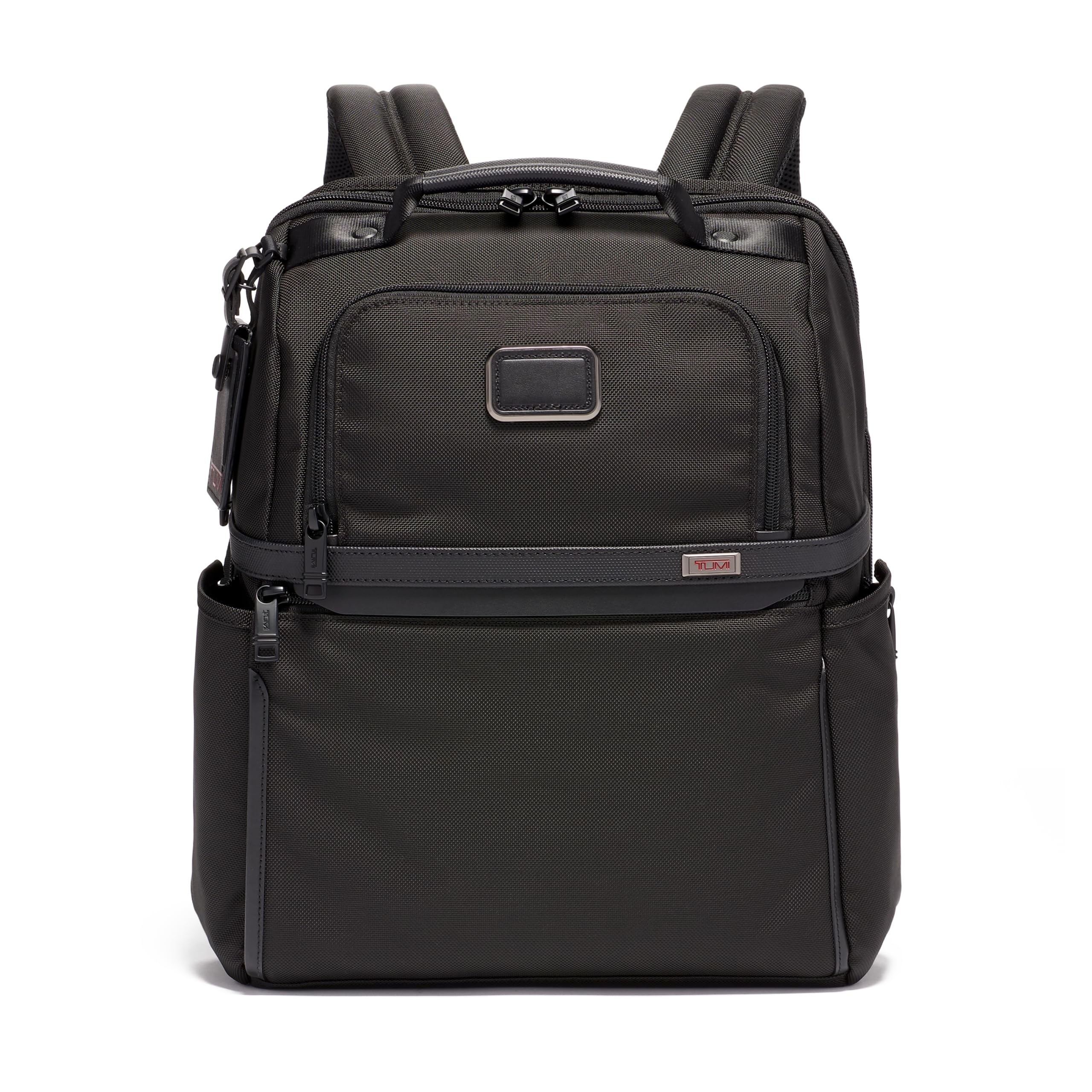 TUMI Alpha Slim Solutions Brief Pack - Lightweight Travel Laptop Backpack for Business Professionals - Durable Work Bag with USB Charging Port - Perfect for Commuting, Air Travel & Office Use - Black