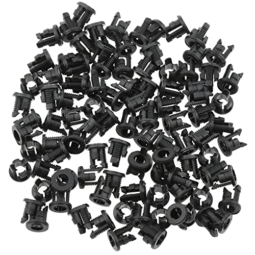 AYLIFU 100-Pack Black Plastic 3mm LED Lamp Holders - Durable Light Emitting Diode Mounting Clips for Panel Installation - Perfect for DIY Lighting Projects, Home Decor & Electronics Repair