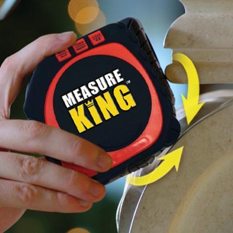 Measure King 3-in-1 Digital Tape Measure - Laser Distance Meter, Electronic Ruler & Angle Finder for Construction, DIY Projects & Home Improvement