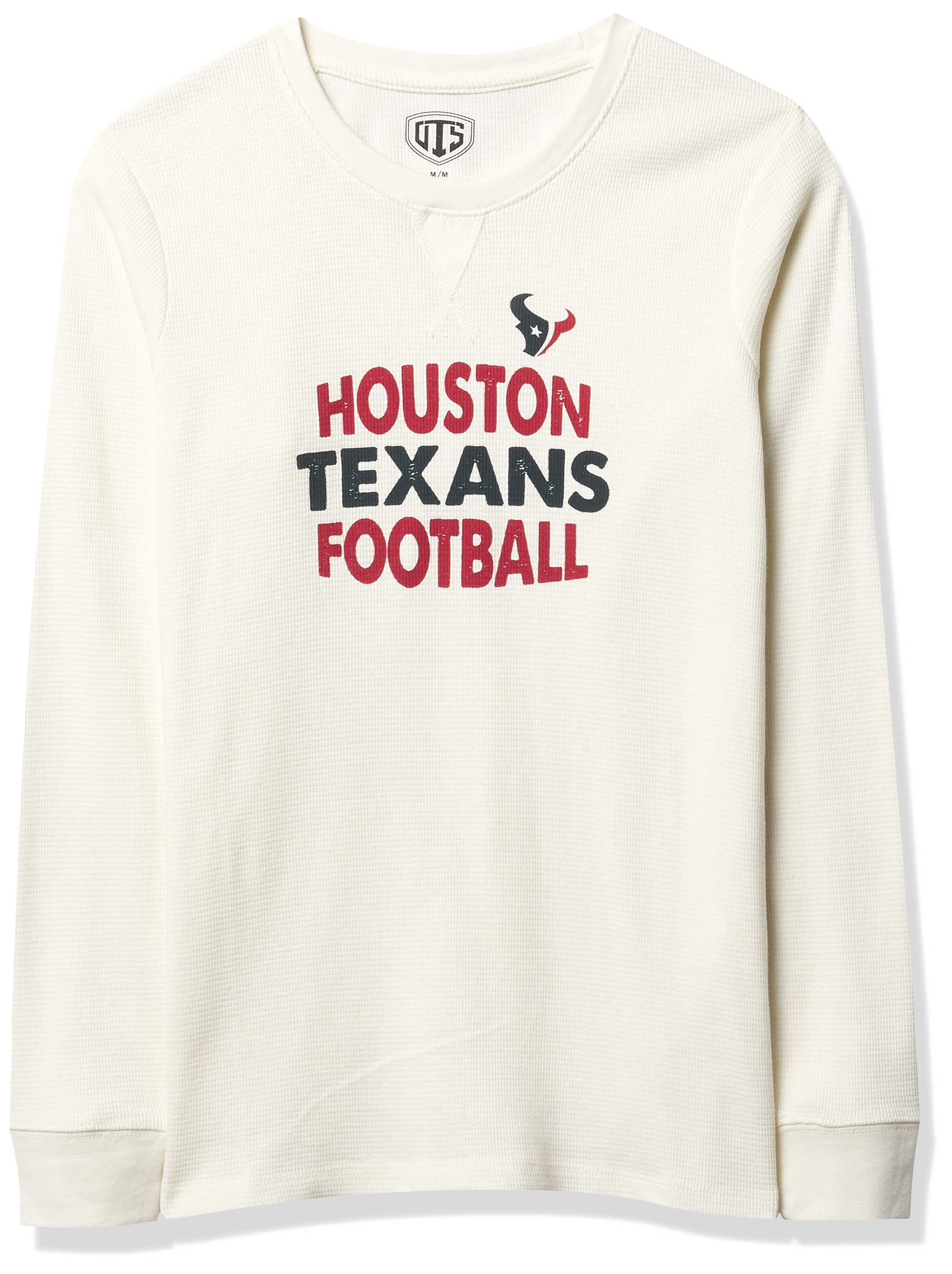 NFL Women's Oversized Long Sleeve Waffle Knit T-Shirt - Comfortable Casual Football Fan Wear for Game Day & Lounge