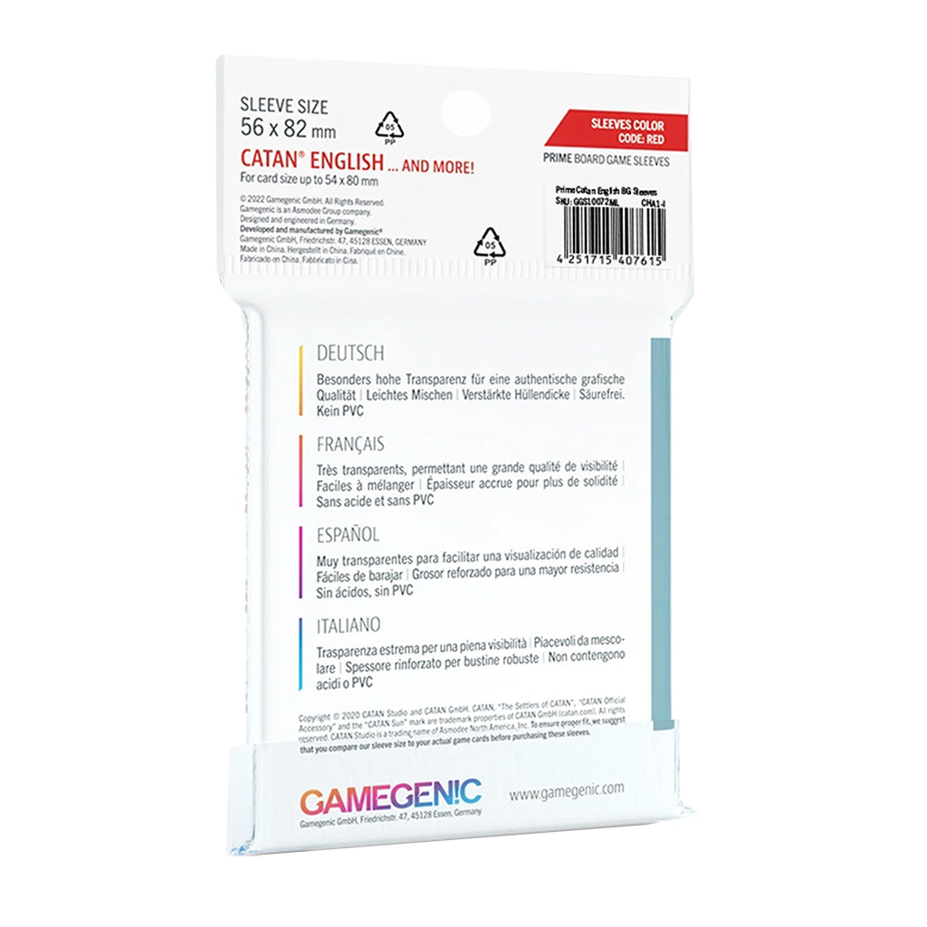 Premium PRIME Card Sleeves for Catan Board Game (56 x 82mm) - Protect Your Game Cards from Wear and Tear - Perfect for Game Nights and Collectible Card Storage