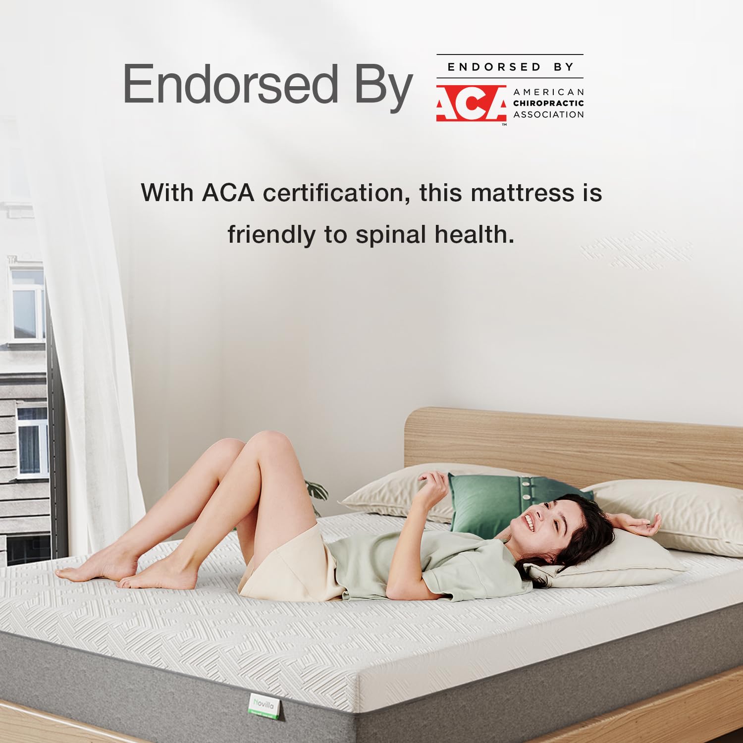 Novilla Queen Size Cooling Memory Foam Mattress - CertiPUR-US Certified, Contour Support & Pressure Relief for Plush Comfort - Perfect for Hot Sleepers & Back Pain Relief
