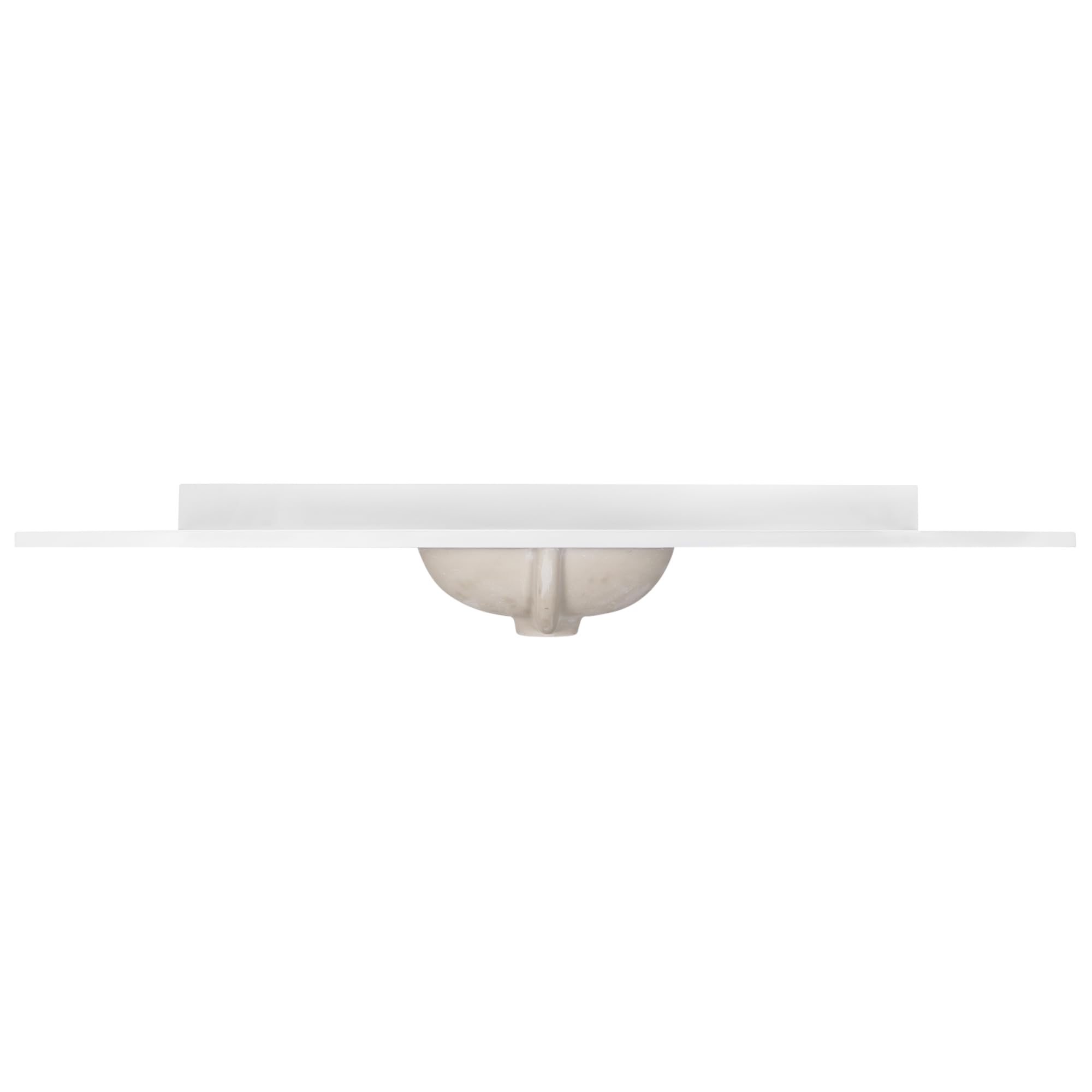 61 Inch White Cultured Marble Bathroom Vanity Top with Backsplash - Durable Modern Design for Home Renovation - Perfect for Master Bath & Powder Room Upgrades (Design House 597427)