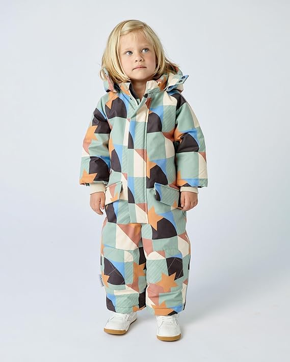 7AM Enfant Baby Snowsuit Coat - Waterproof Winter Jacket with Hood, 2 Pockets & Fun Prints | Warm Outerwear for Infants & Toddlers | Perfect for Snow Play, Sledding & Cold Weather Adventures