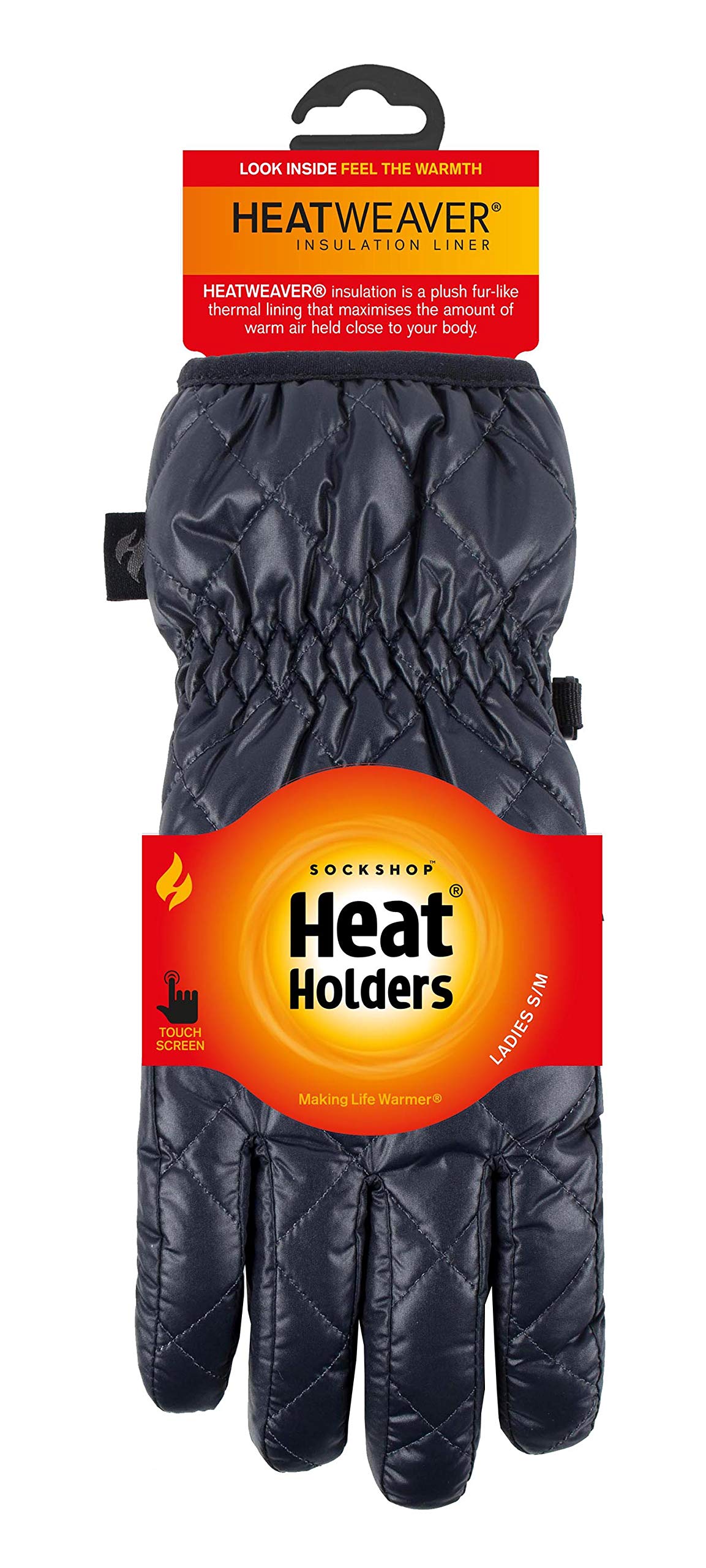 Heat Holders Women's Bryce Quilted Waterproof Windproof Winter Gloves with Elastic Cuffs - Perfect for Skiing, Snowboarding & Cold Weather Activities