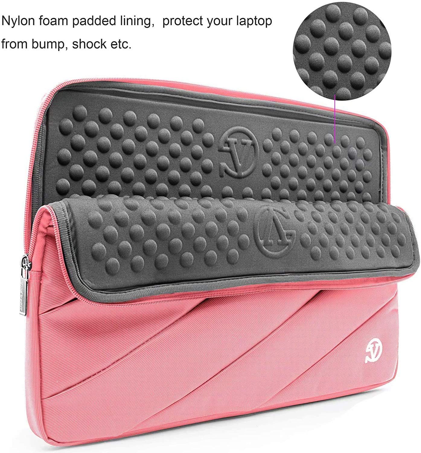 15.6 Inch Neoprene Laptop Sleeve Case for MacBook Pro A2141 A1990 A1707 A1398 - Waterproof Protective Cover for Travel, School & Office Use