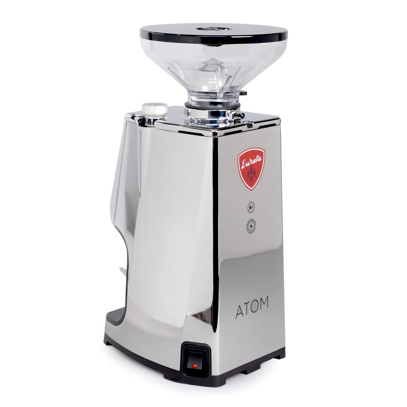 Eureka Atom 65mm Espresso Coffee Grinder - Professional Burr Grinder with Short Hopper, Chrome Finish | Perfect for Home Baristas & Specialty Coffee Shops