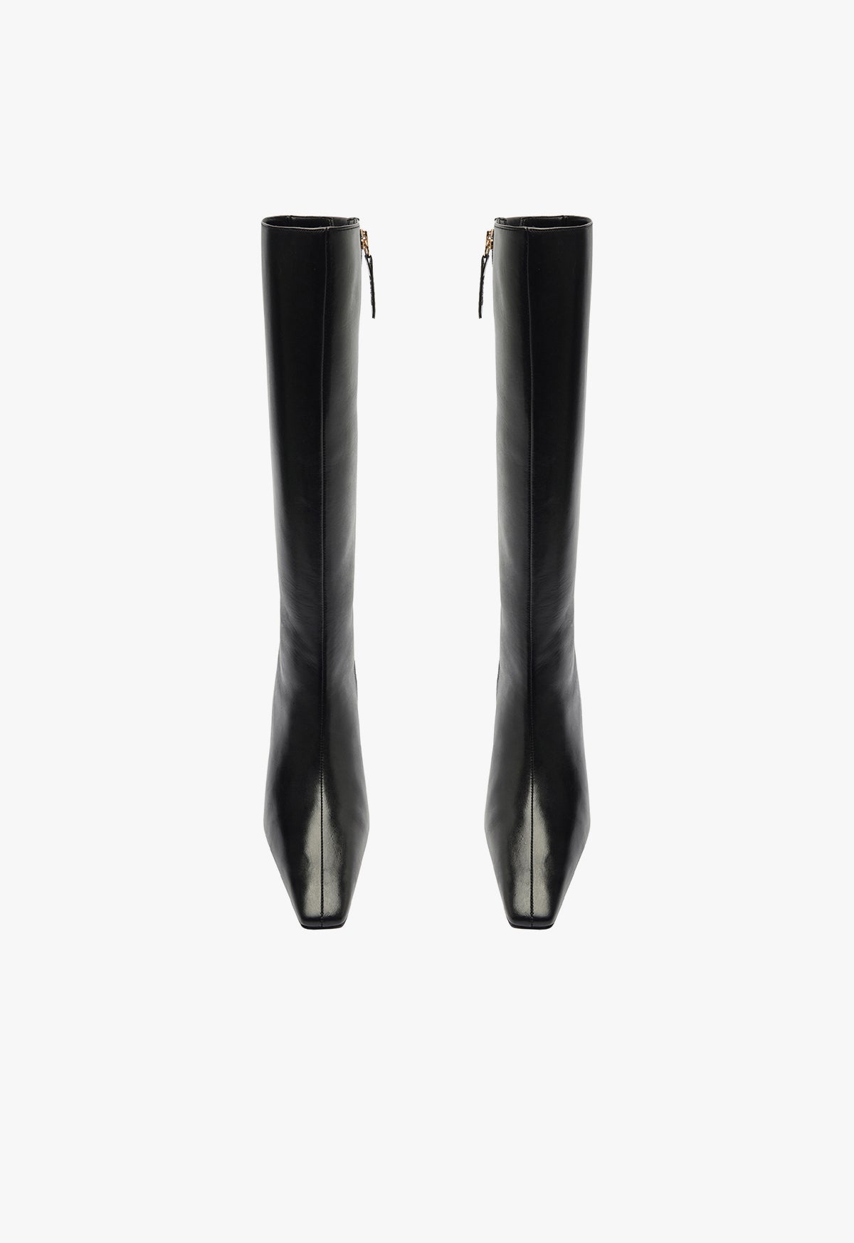 Dellia Up Atanado Leather Boots for Women - Mid Heel Height F24 Style - Perfect for Office, Party & Casual Wear (S2206900010005)