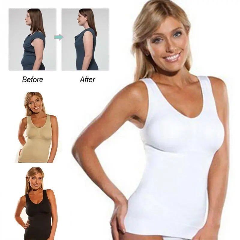 Rosalina Vest Top Shapewear for Women - Tummy Control Bodysuit Slimming Underwear - Perfect for Dresses, Workout & Everyday Wear