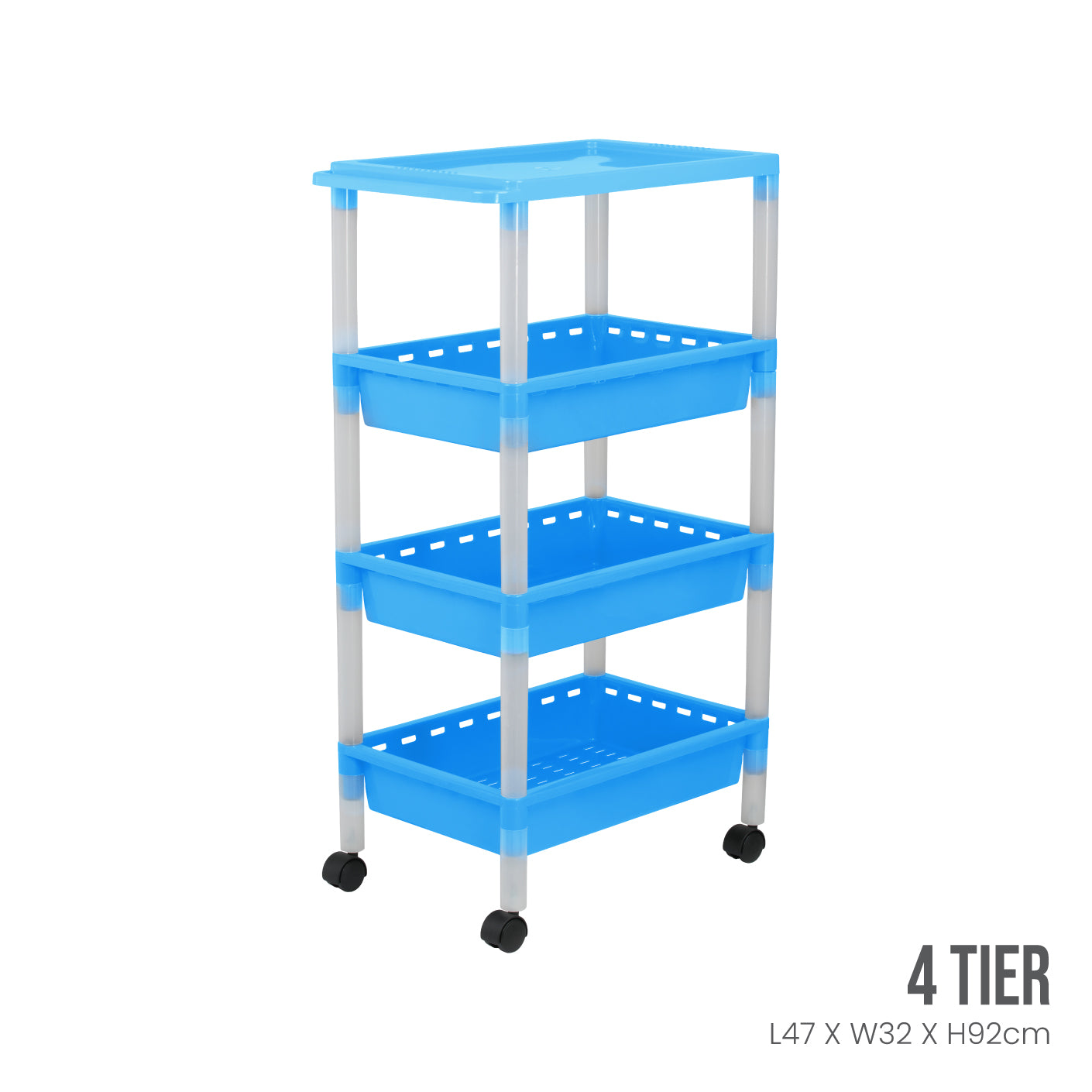 4-Tier Dim Sum Cart - Stainless Steel Steamer Basket for Restaurants & Catering | Perfect for Serving Dumplings, Buns & Asian Cuisine