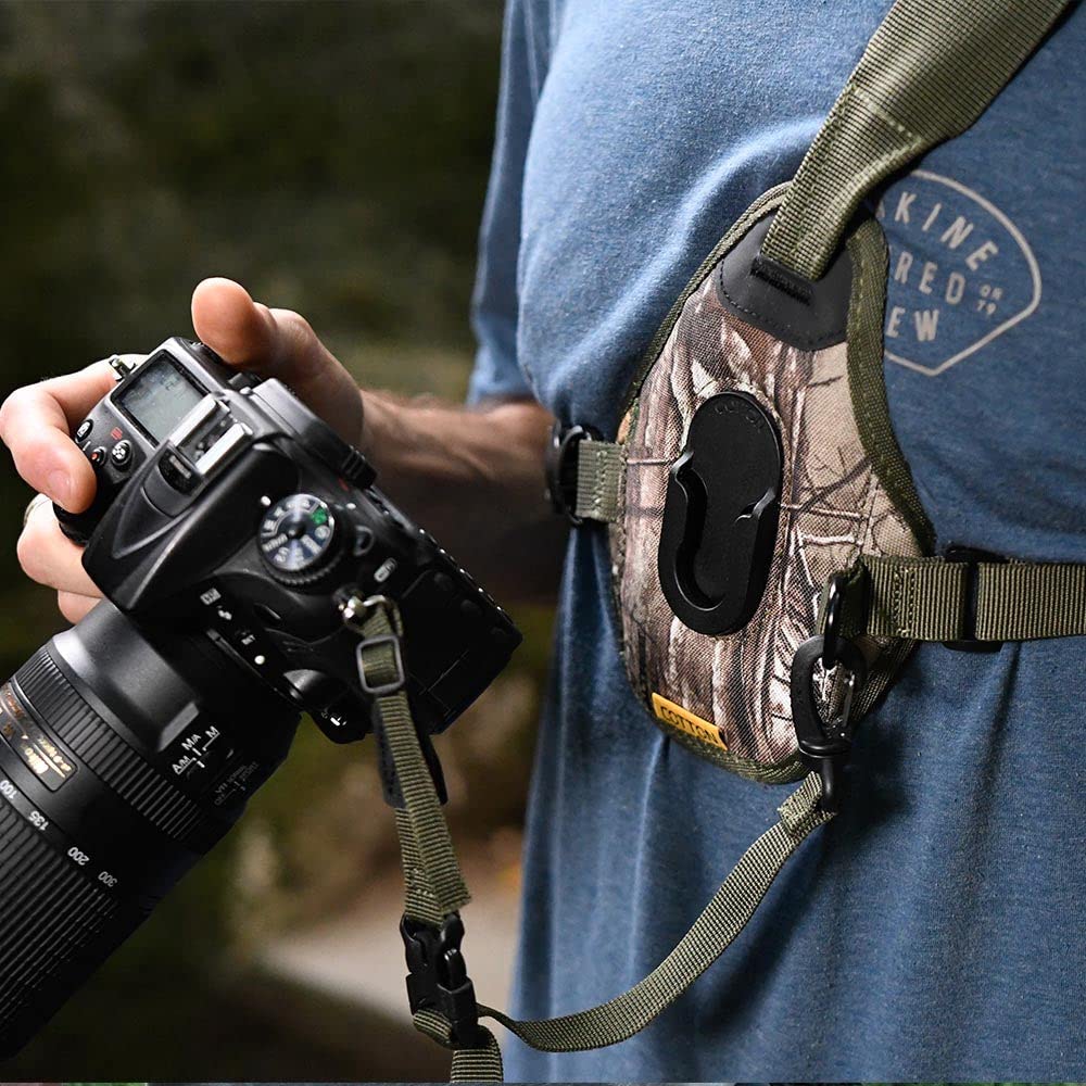Skout G2 Sling Style Camera Harness - Adjustable Cotton Carrier for DSLR & Mirrorless Cameras - Secure Hands-Free Photography Gear for Hiking, Travel & Outdoor Adventures