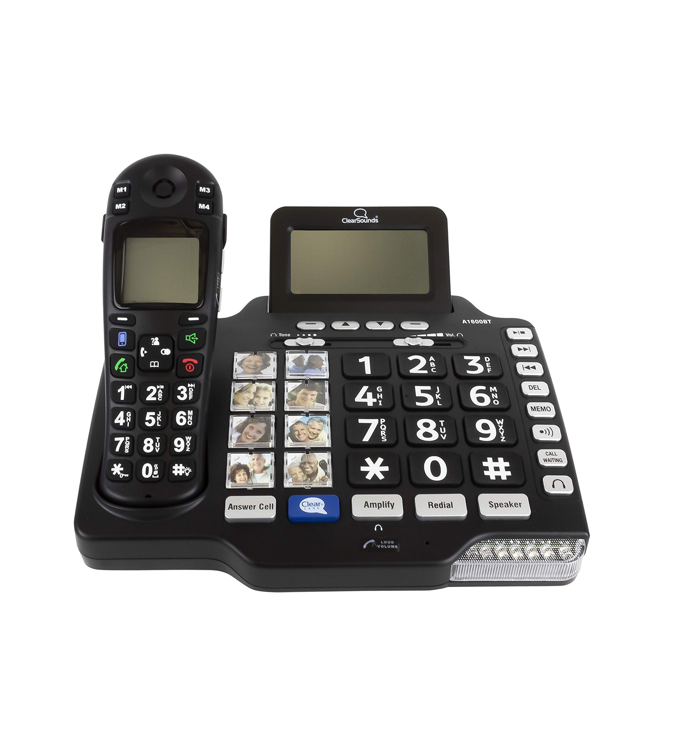 ClearSounds A1600BT iConnect Amplified Cordless Phone with Full Duplex Speakerphone & Digital Answering Machine - DECT 6.0 Wireless Technology, Multi-Line Support for Home & Office Use - Perfect for Seniors & Hearing Impaired Users