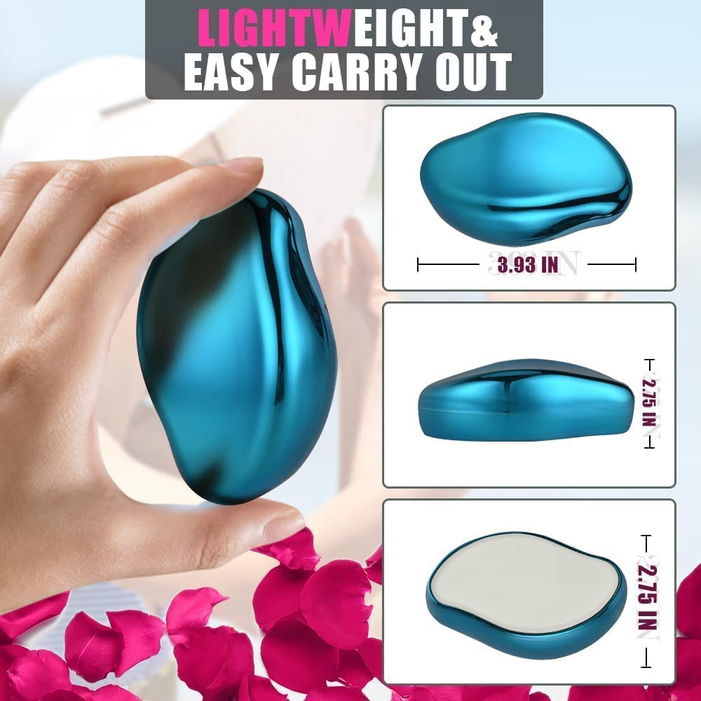 PP Enterprises Crystal Hair Remover for Women & Men - Upgraded Nano-Crystalline Technology, Reusable Painless Hair Removal Stone - Perfect for Smooth Legs, Arms & Bikini Line at Home or Travel - Better Than Veet Hair Removal Creams