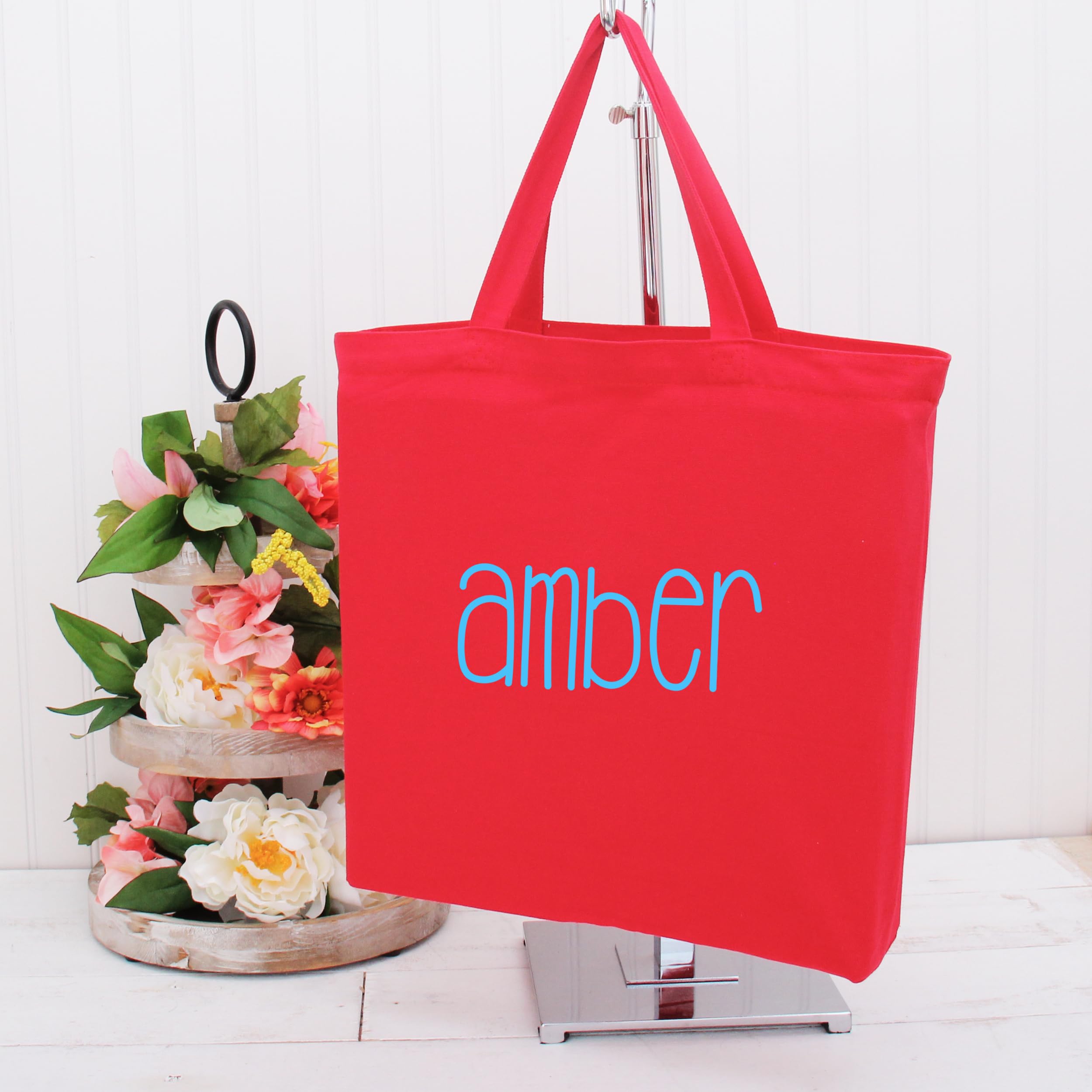 Personalized Cotton Canvas Tote Bag - Eco-Friendly Reusable Large Tote (14.5x17x3