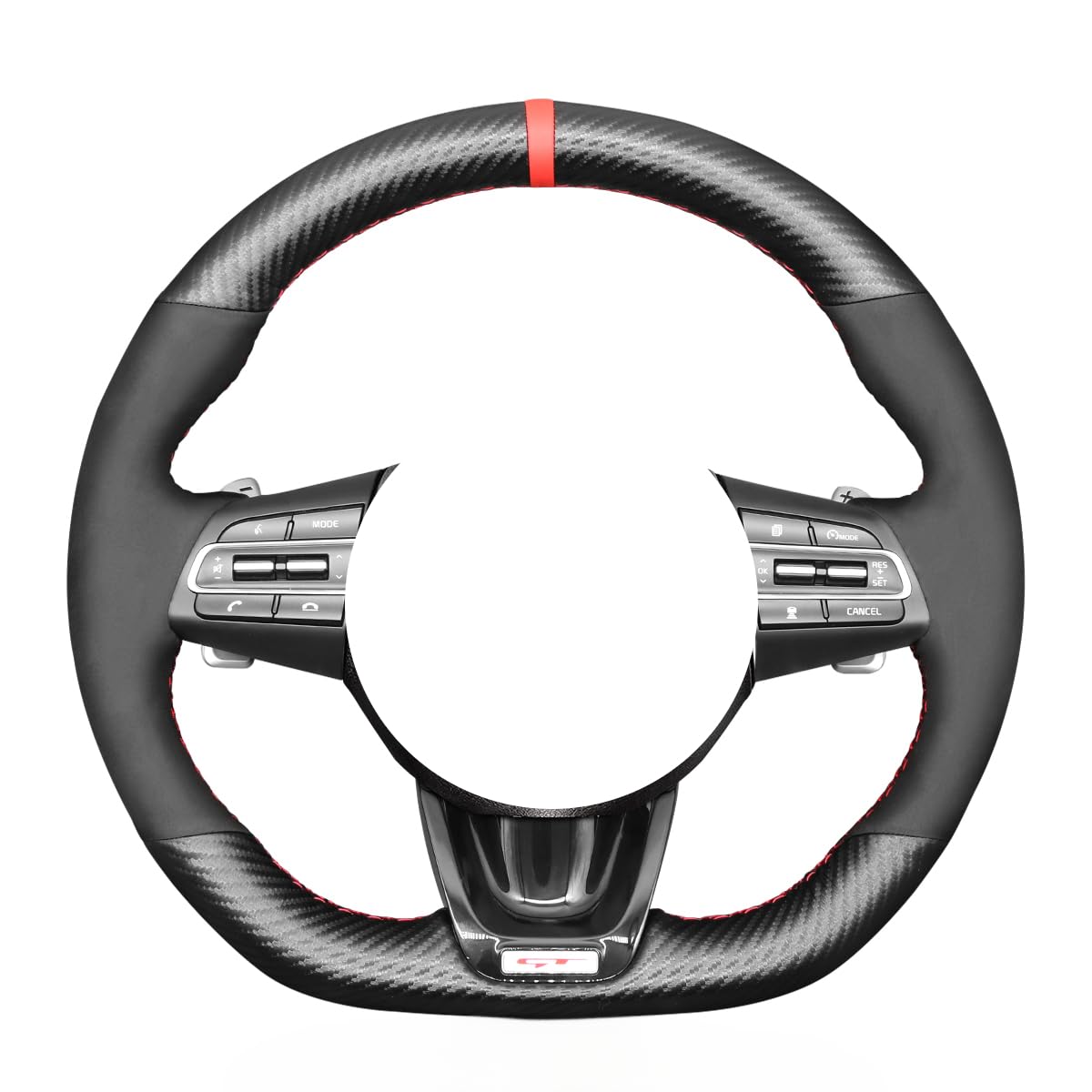 Premium Black Suede Steering Wheel Cover for Kia Stinger GT 2018-2021 - Non-Slip Grip, Universal Fit, Luxury Car Accessory - Perfect for Daily Commute & Road Trips