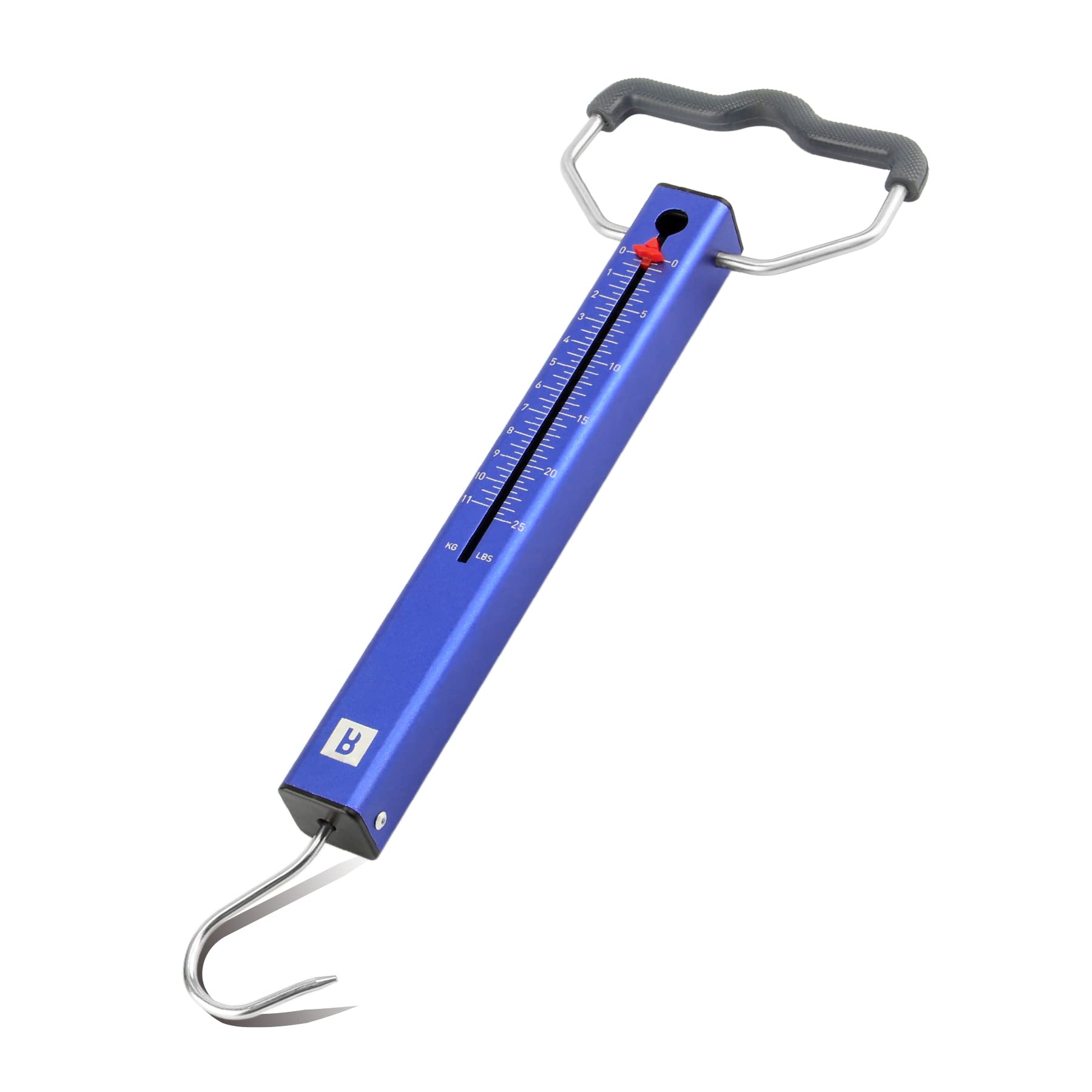 Aluminum Tube Fish Scale - 25lbs for Fishing & Luggage - Easy Read Hanging Scale