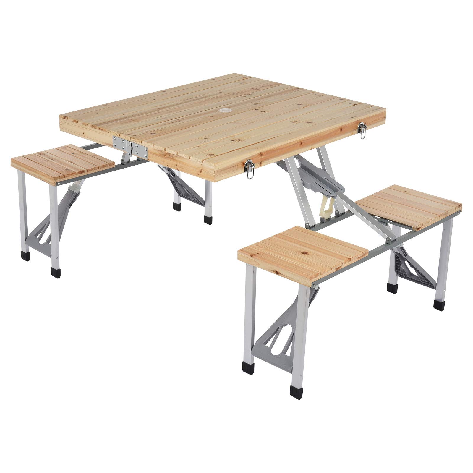 Space-Saving Wooden Folding Dining Table with Drop Leaf Design, Versatile Kitchen & Dining Room Table with Storage Racks for Compact Homes, Apartments, and Small Spaces