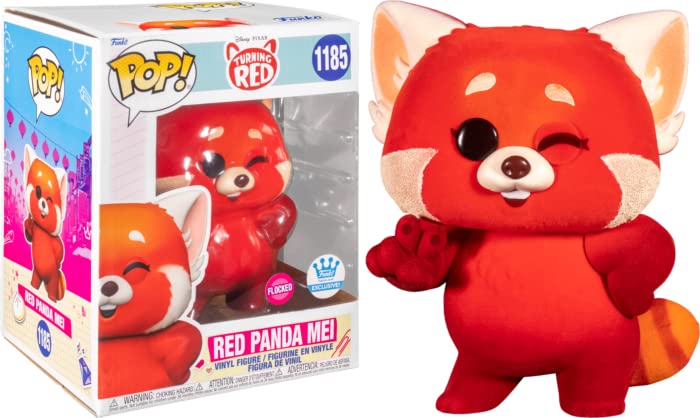 Funko POP! Disney Pixar Turning Red Mei as Red Panda Flocked Exclusive Collectible Vinyl Figure - Perfect for Disney Fans, Movie Collectors, and Home Decor