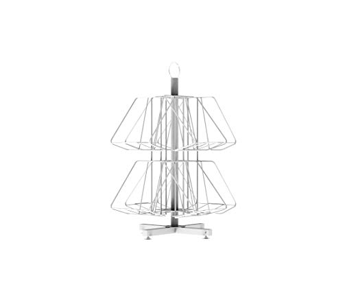 FixtureDisplays® 8-Pocket Spinning Display Rack for DVDs, Books, CDs, Postcards & Greeting Cards - Compact 6.54