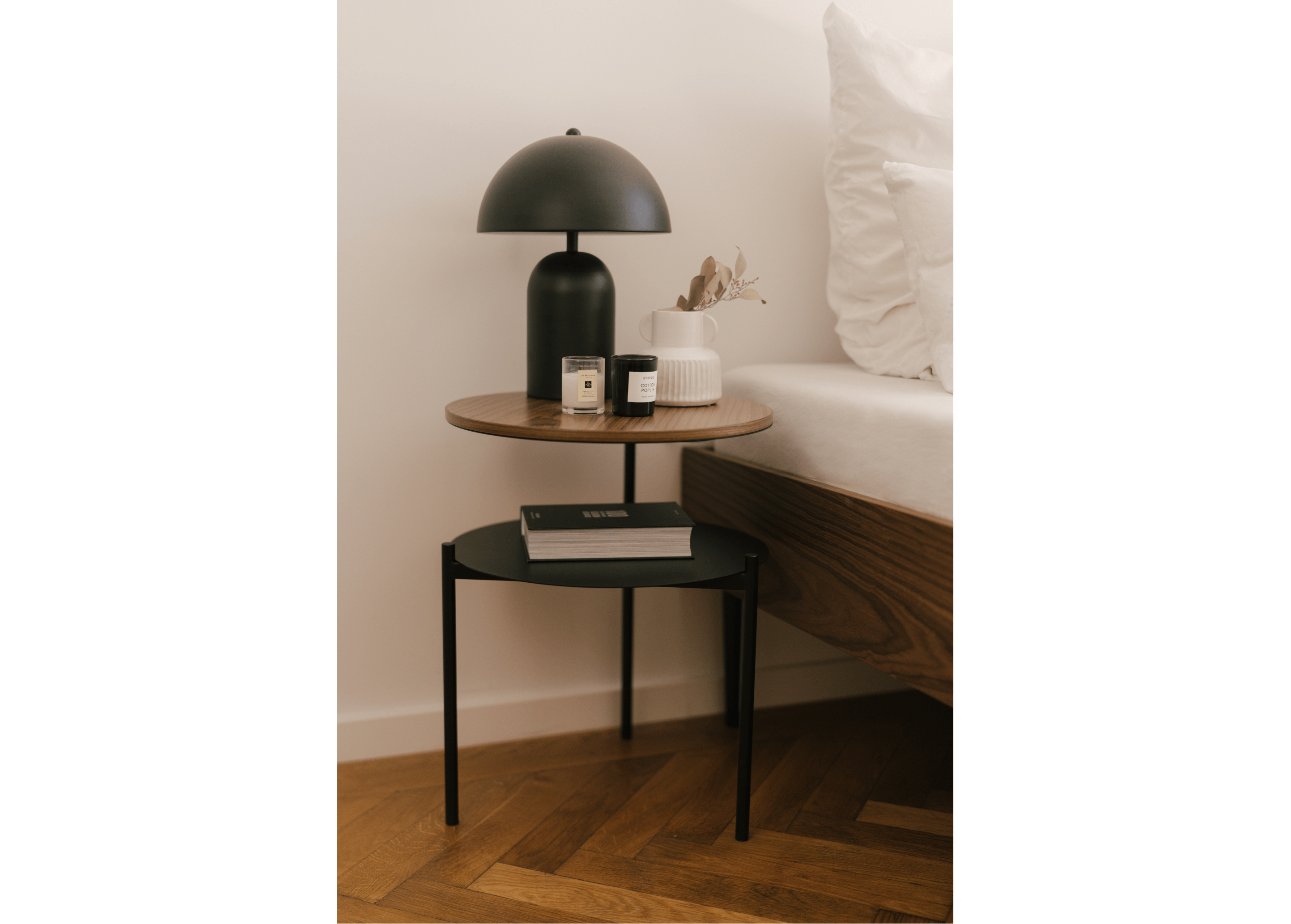 Modern Nightstand with USB Ports - Wooden Bedside Table with Drawer for Bedroom, Living Room, or Office - Stylish and Functional Storage Solution for Phones, Books, and Essentials