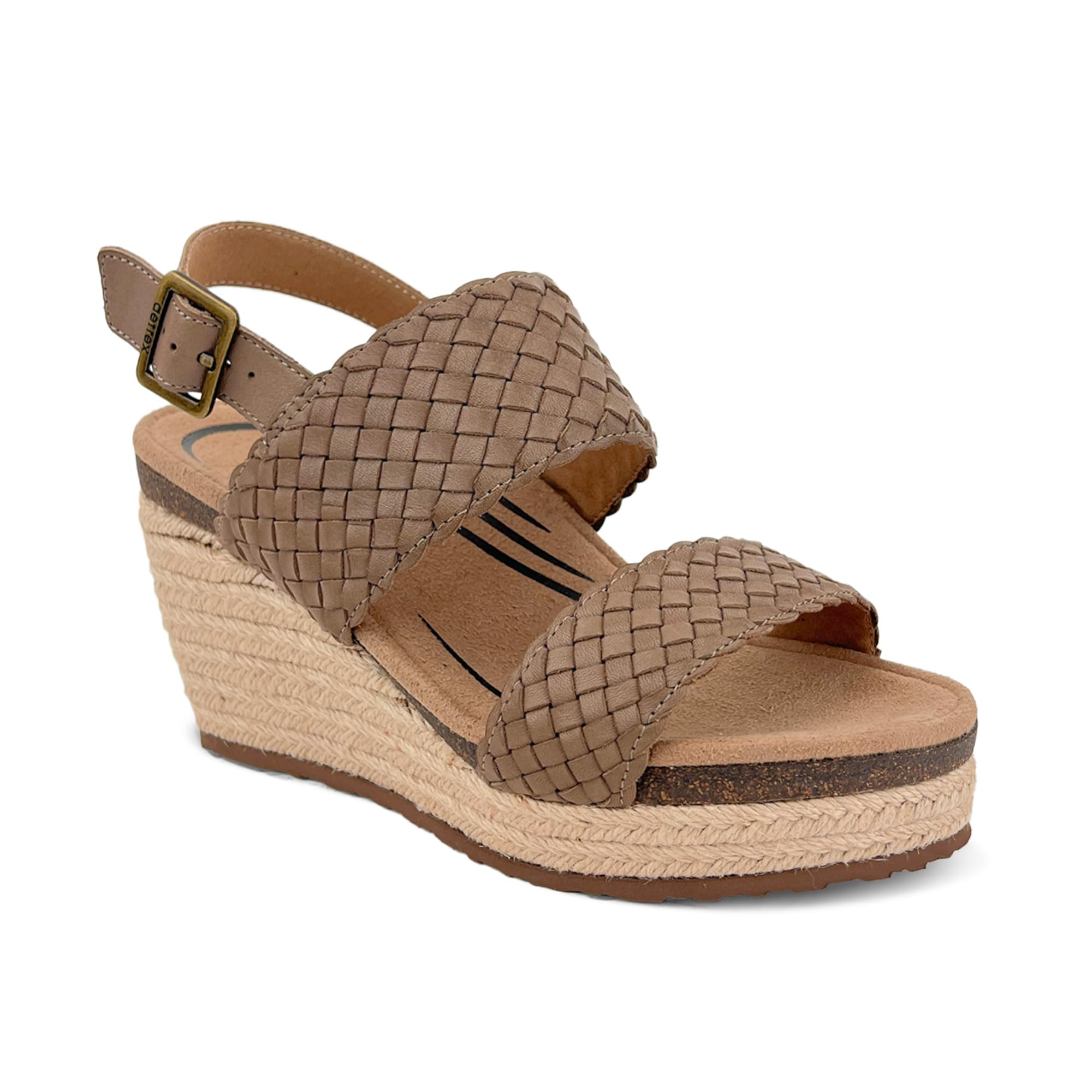 Aetrex Women's Orthopedic Sandals with Arch Support - Comfortable Summer Wedge Sandals for Plantar Fasciitis Relief | Perfect for Walking, Travel & Beach Vacations