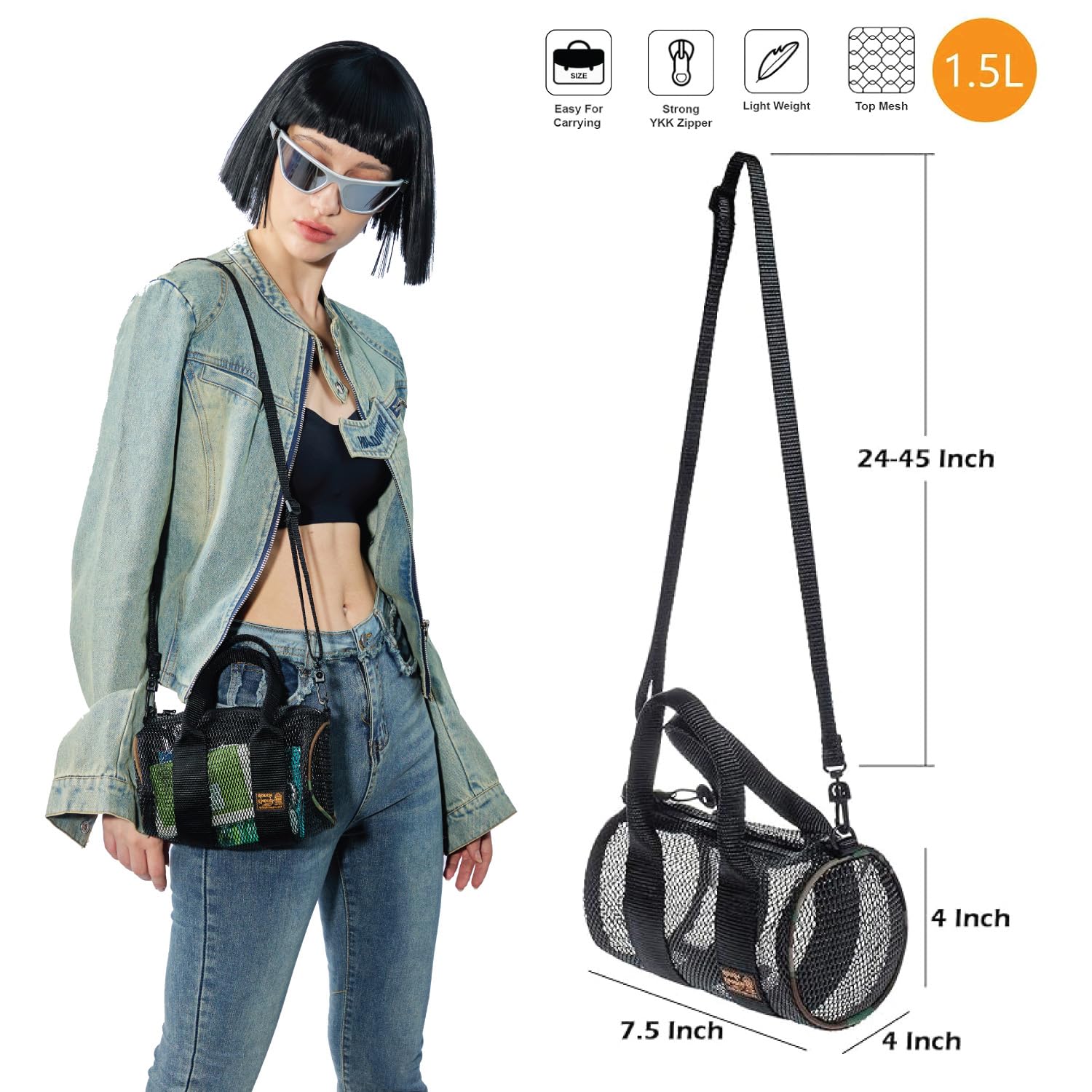 Small Clear Crossbody Bag for Women - Transparent Purse for Stadium Events, Concerts & Country Outfits | Fashionable & Secure Essentials Carrier