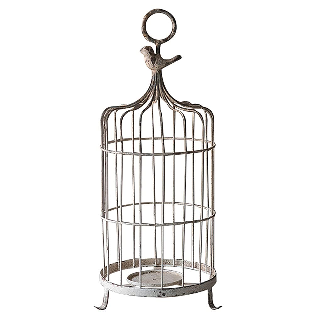 Vintage Wrought Iron Candlestick Holder - Decorative Bird Cage Design for Romantic Table Decor, Candle Stand, Wax Drip Catcher - Perfect for Weddings, Dining Room, and Home Decor (Color: A)