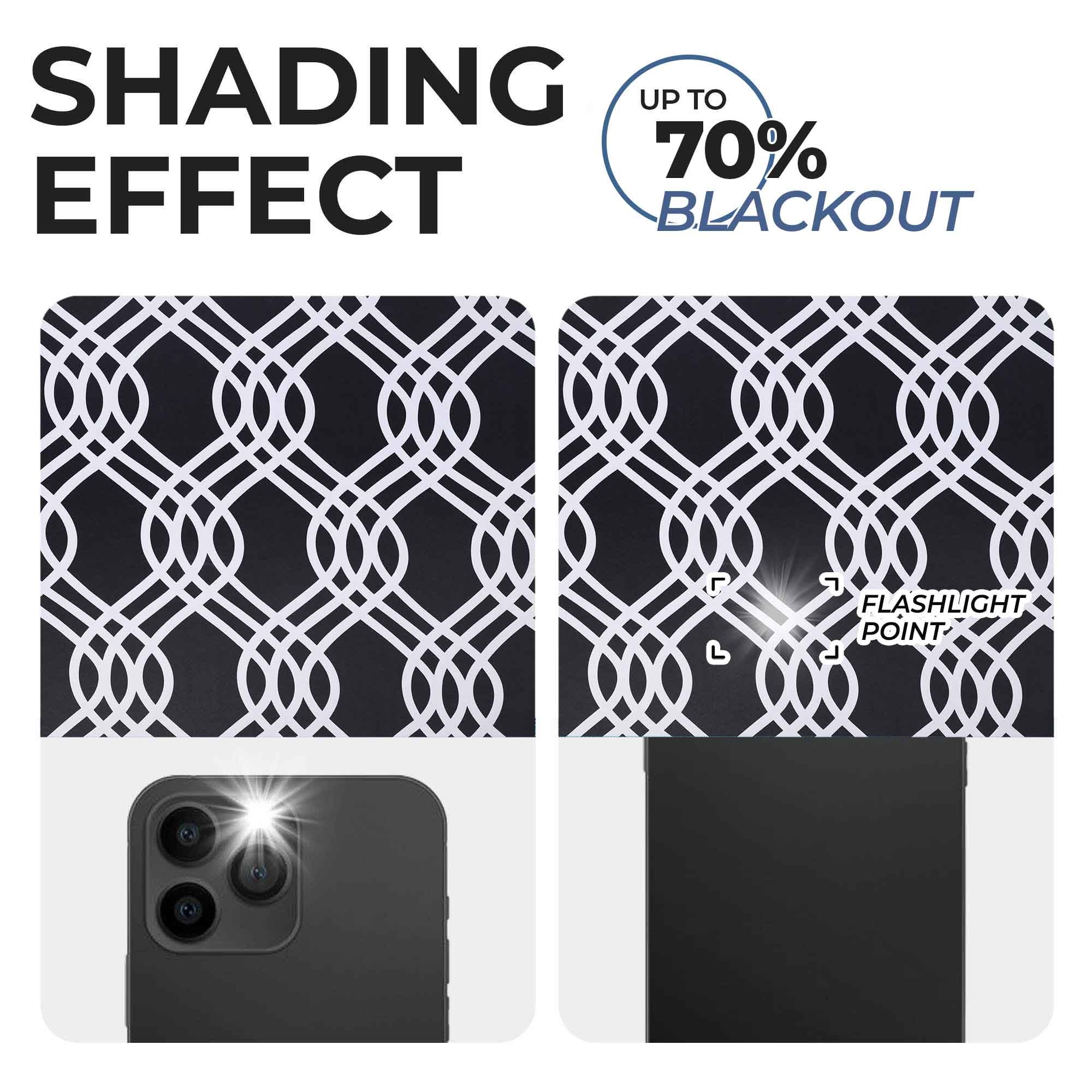 Blackout Curtains for Bedroom - Washable Room Darkening Ribbon Trellis Curtain Panel Set - Perfect for Nursery, Home Theater & Light Sleepers