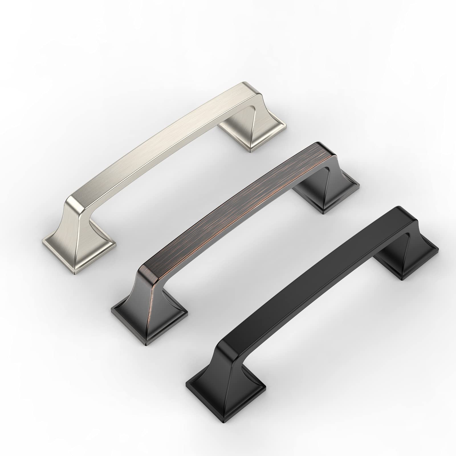 Amerdeco 30 Pack Brushed Nickel Cabinet Pulls 3-3/4 Inch for Kitchen & Bathroom Drawers