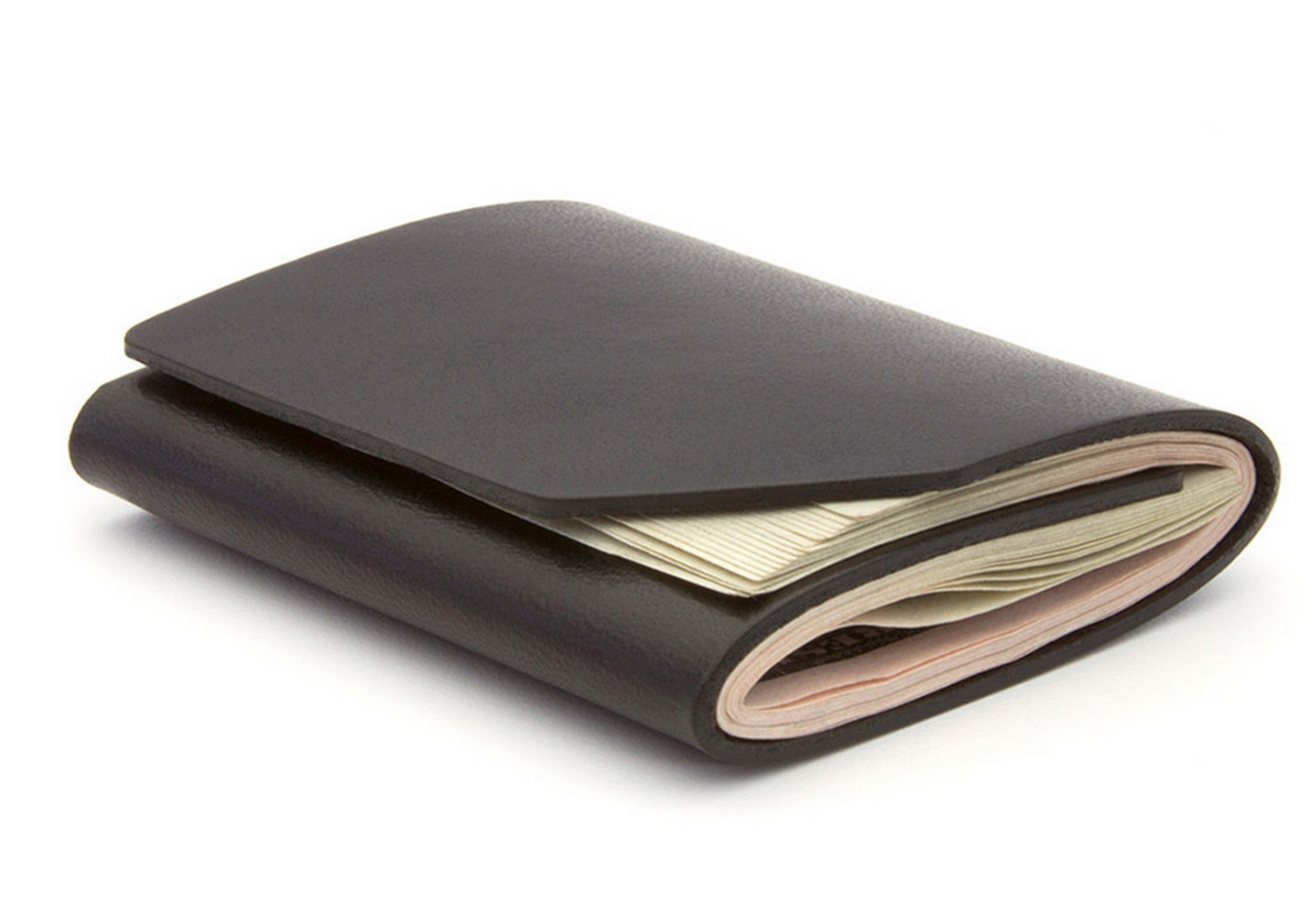 Ezra Arthur Slim Minimalist RFID Blocking Cash Fold Wallet for Men - Jet Black | Secure & Compact for Everyday Use, Travel, and Business