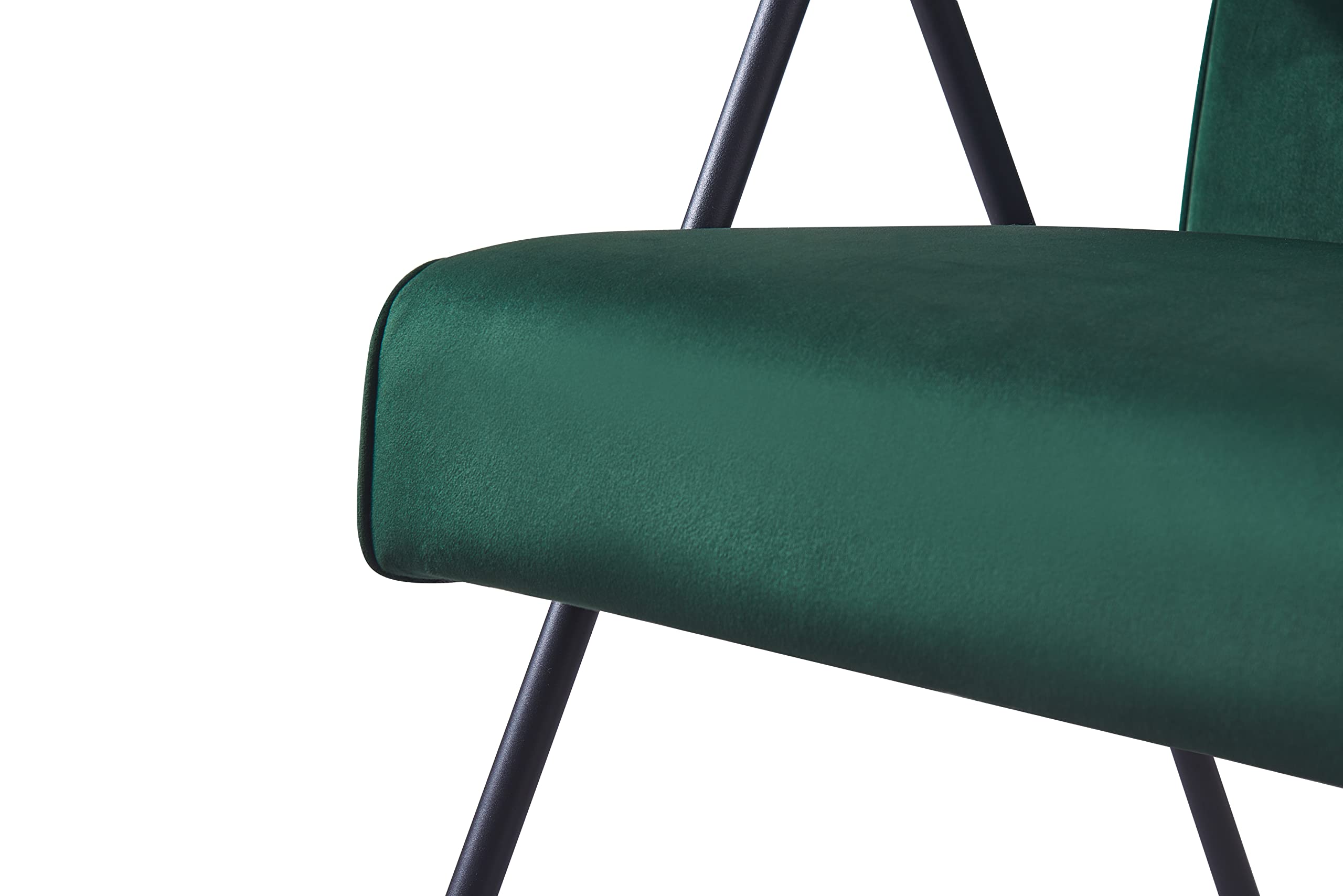 Yoluckea Mid-Century Modern Leisure Chair - Metal Frame Armrest & Feet, Accent Sofa for Living Room & Bedroom - Green | Perfect for Reading Nook, Lounge Area & Small Space Decor