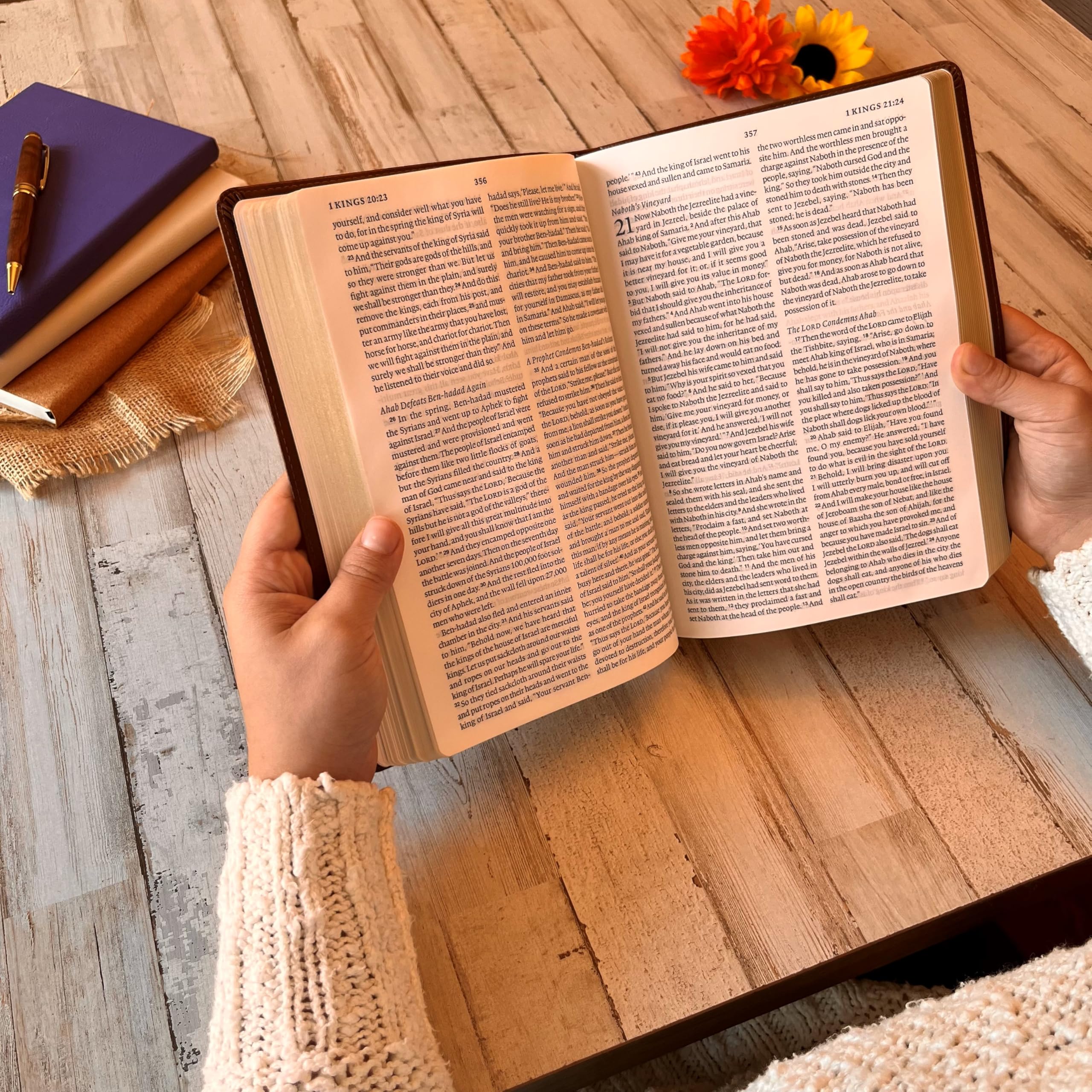 Custom Engraved ESV Bible - Personalized Large Print Double-Column English Standard Holy Bible with Designer Assistance | Perfect for Weddings, Baptisms & Spiritual Gifts