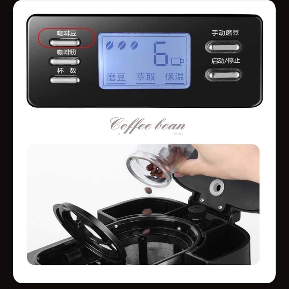 Premium 12-Cup Drip Coffee Maker with Built-in Grinder - Programmable Digital Display, Adjustable Brew Strength & Auto Shutoff - Perfect for Home, Office & Restaurant Use